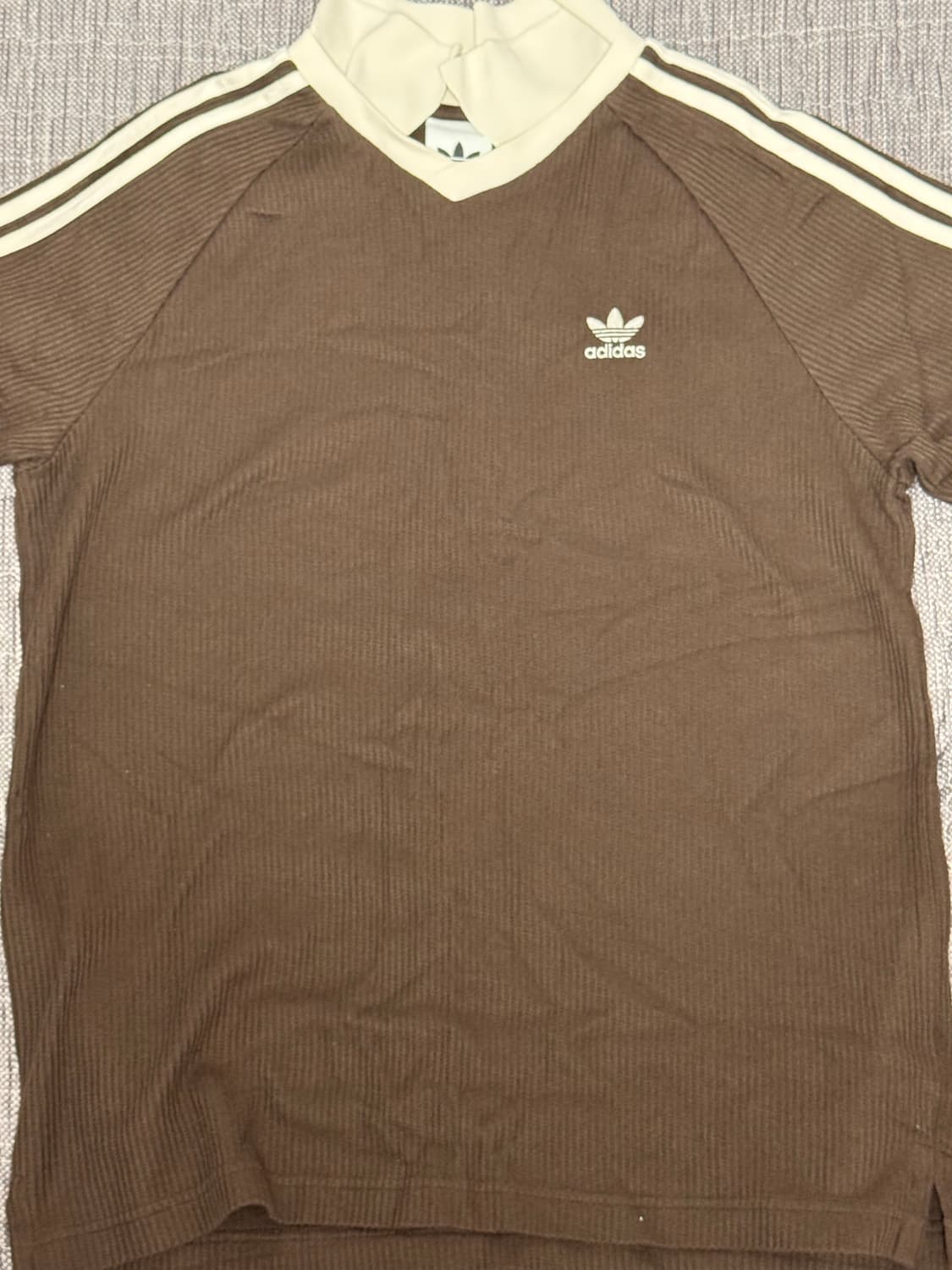 아디다스 와플 숏슬리브 폴로 셔츠 다크 브라운(L) - KR 사이즈 상품이미지3