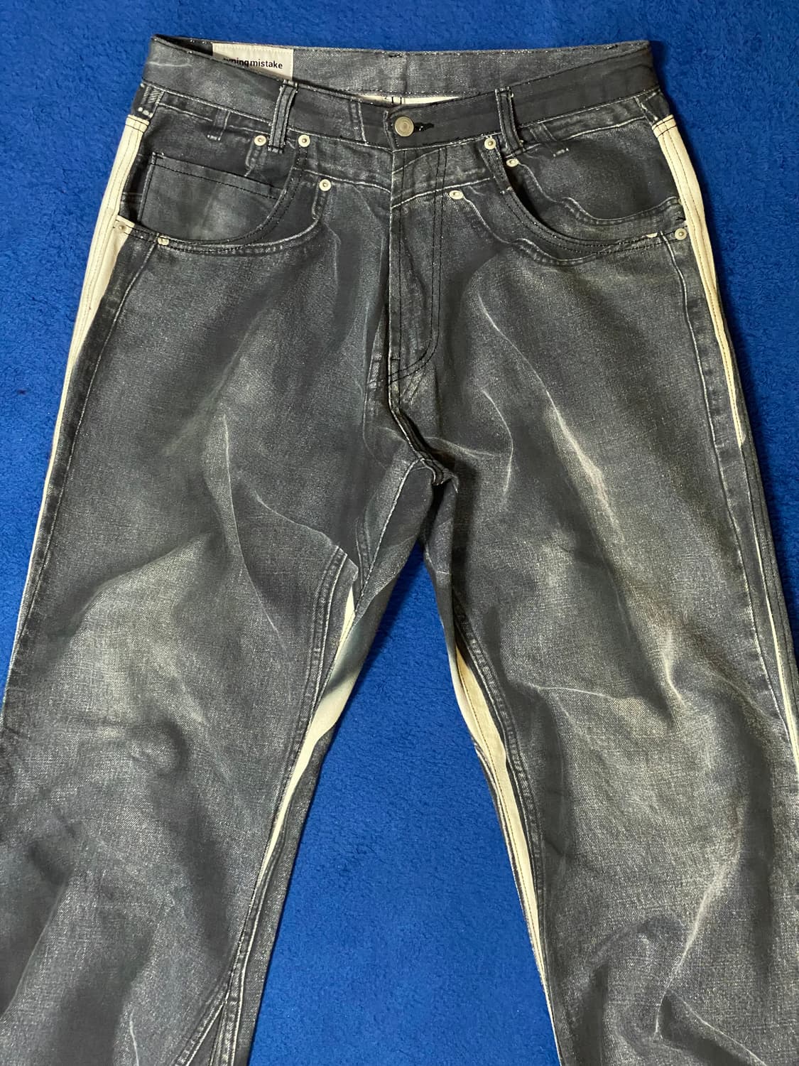 TypingMistake 타이핑미스테이크 디지털워시드 프린트 데님팬츠 L 상품이미지2