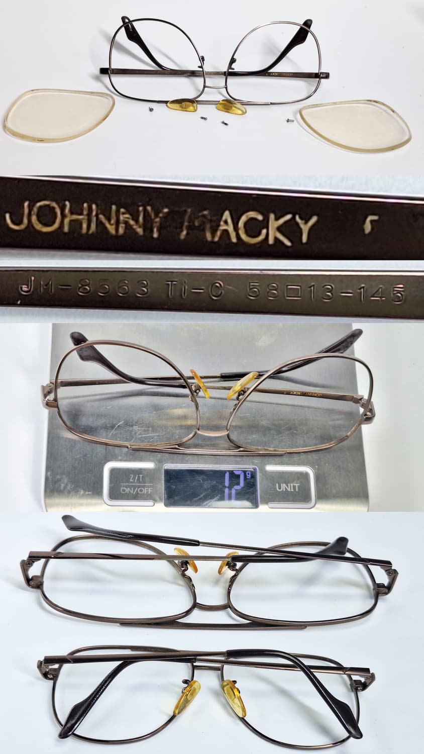 90s 빈티지 투브릿지 티타늄 안경 johnny macky jm-85 상품이미지9