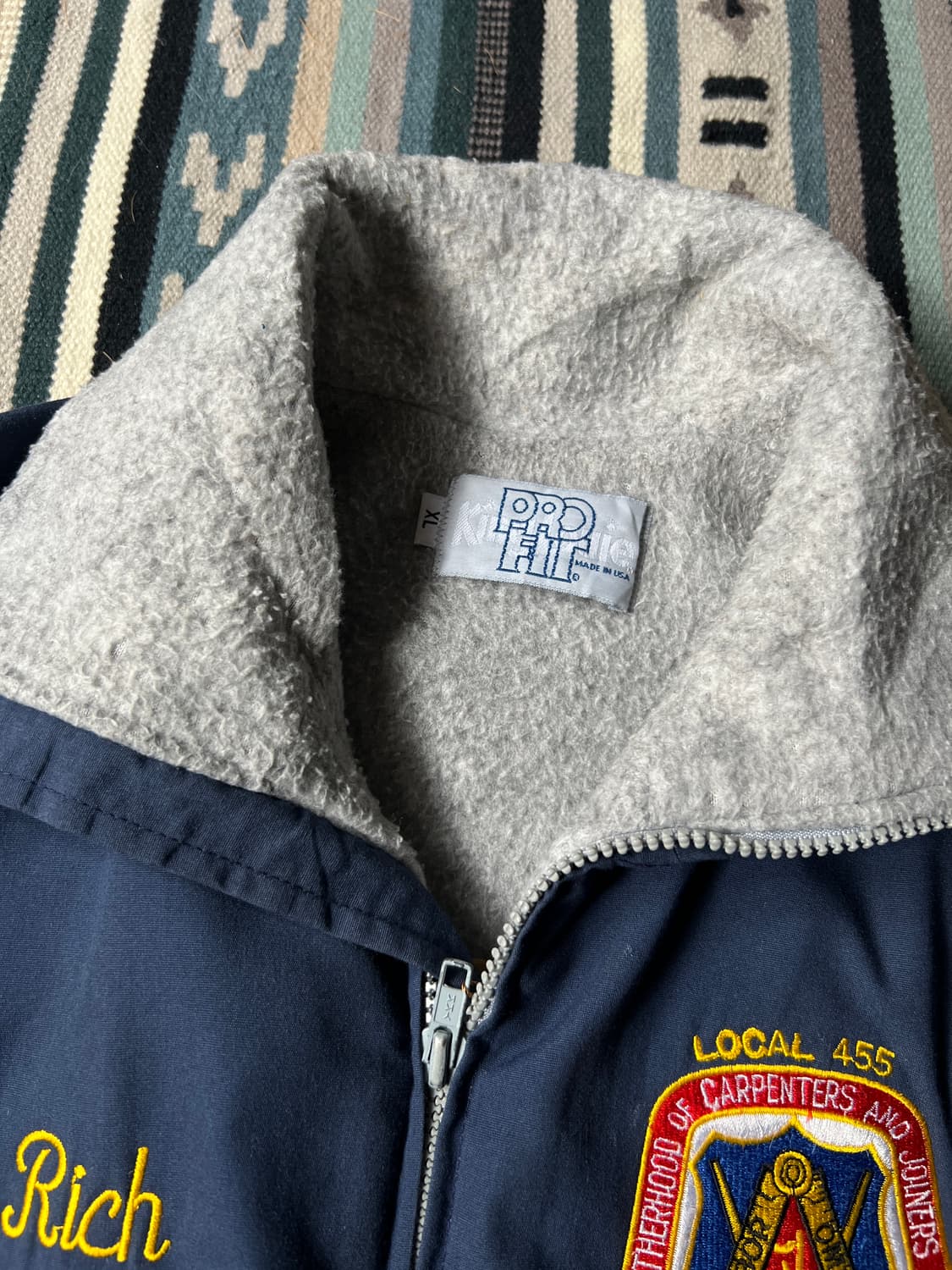 [XL]90's Made in USA 카펜터 오피서 봄버 자켓 상품이미지3