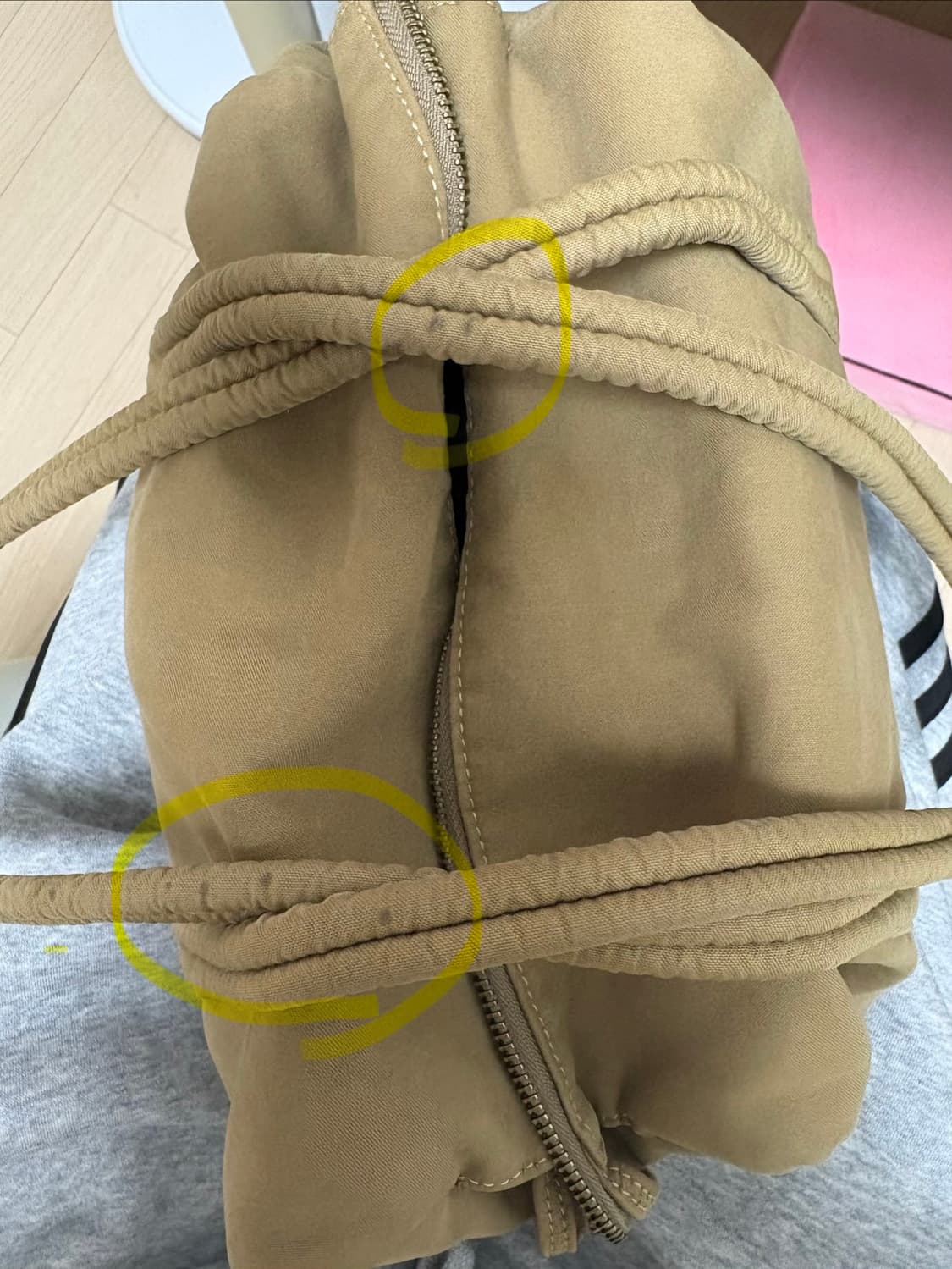 누마레 ee 더플백 스몰 베이지 상품이미지5