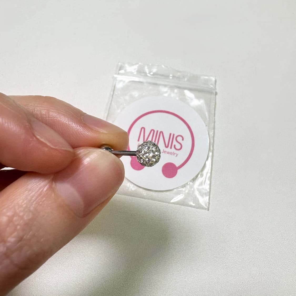 미니스 써지컬스틸 피어싱 큐빅 볼 새상품 상품이미지1