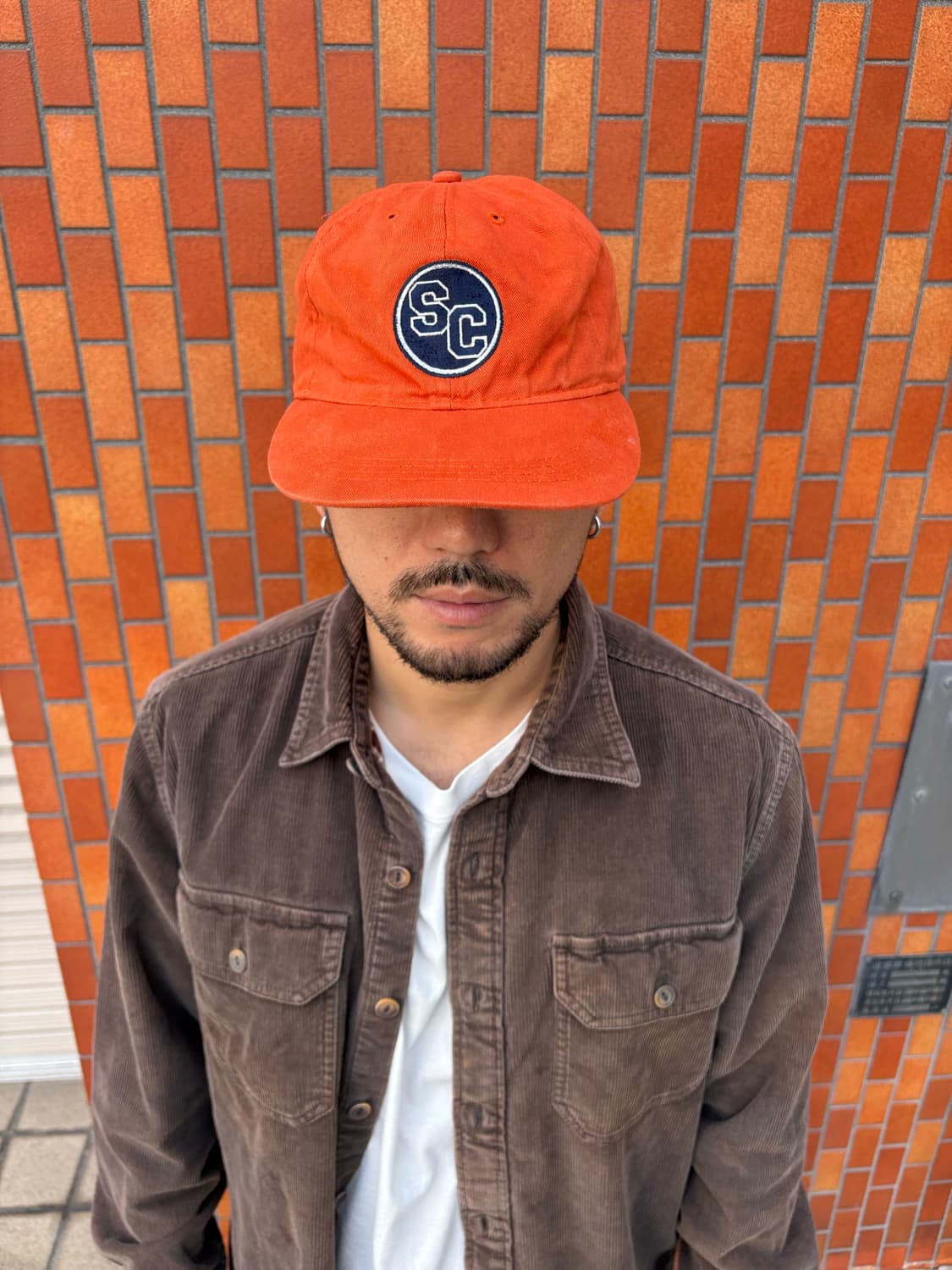 빈티지 볼캡 오렌지 컬러 상품이미지1