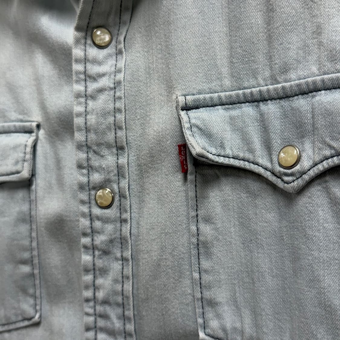 ​[M] 리바이스 웨스턴 데님 셔츠 (연청) 상품이미지4