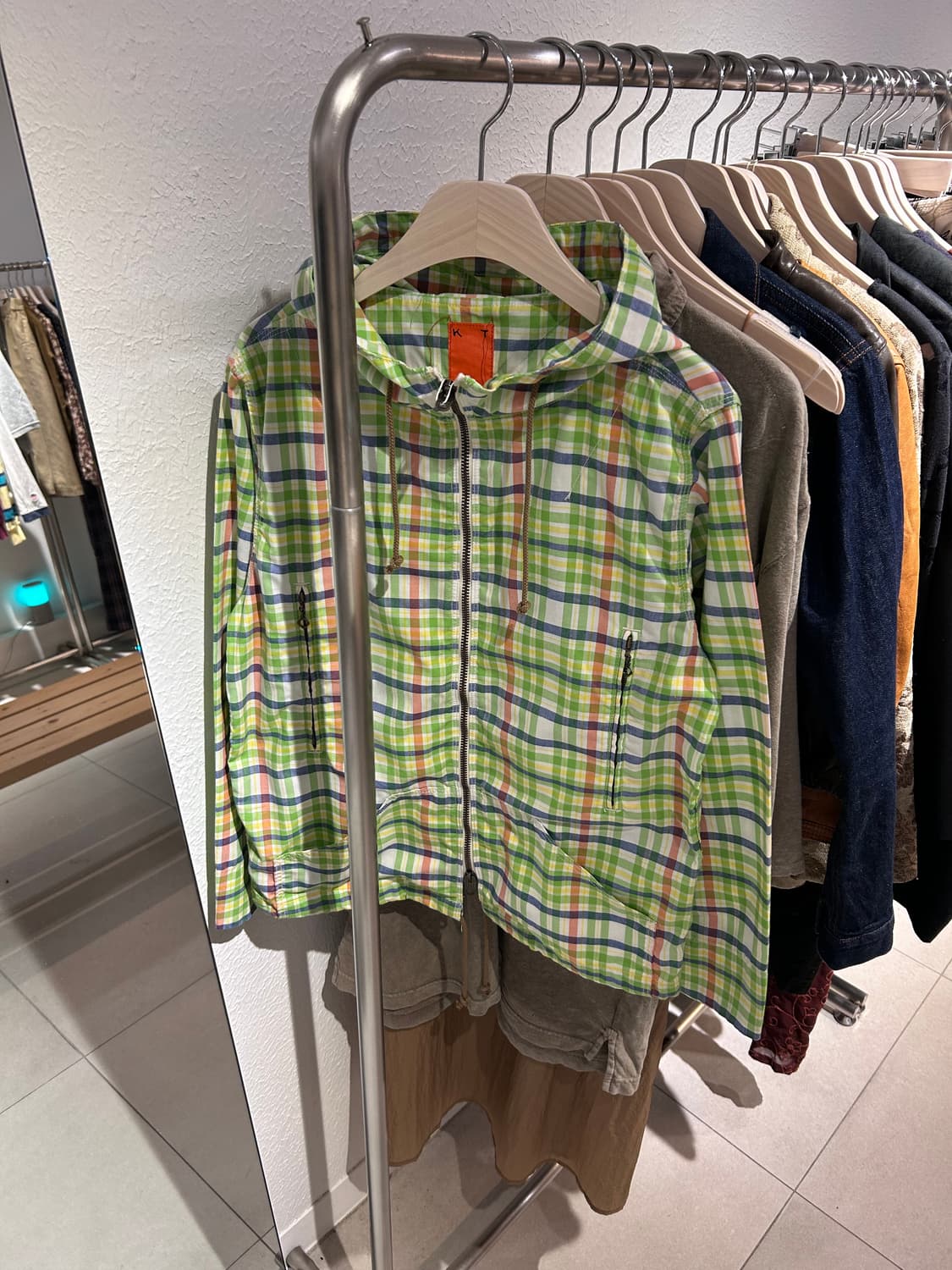 KATO check hood zip up[Waldes zipper] 상품이미지1