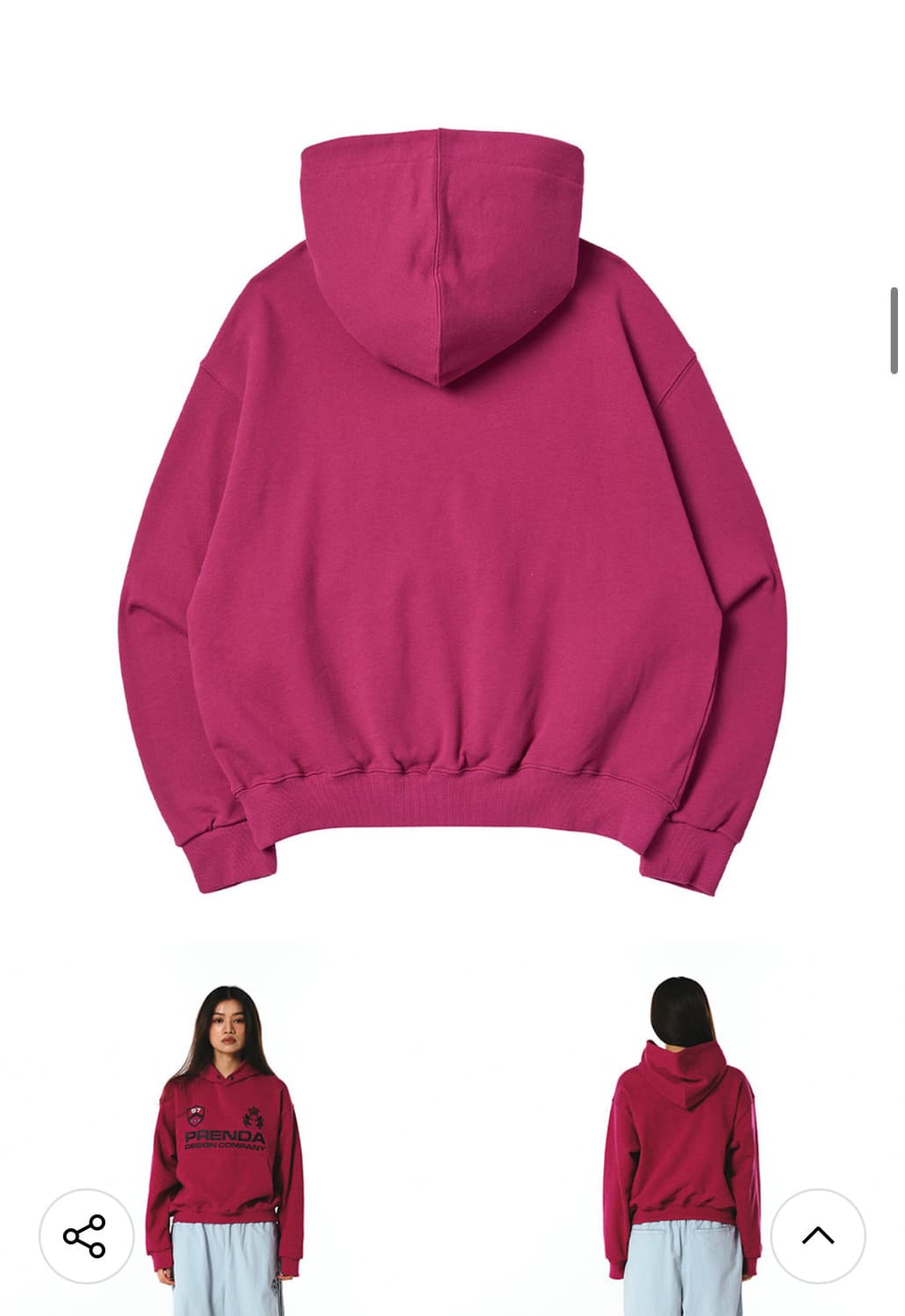 프렌다 PDC UNIFORM HOODIE MAGENTA 후드티 상품이미지3