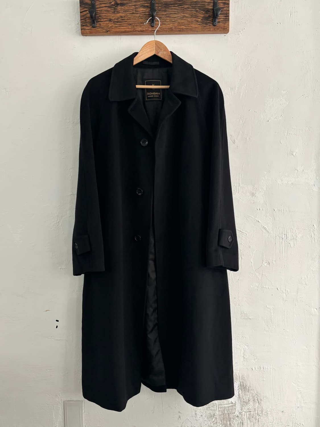 Yves Saint Laurent 입생로랑 블랙 캐시미어 혼방 롱 코트  상품이미지2