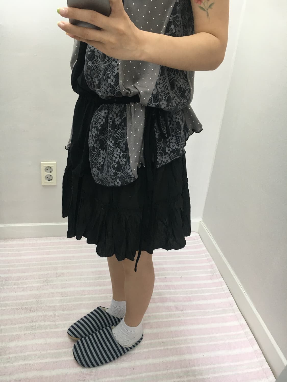 도트 레이스 슬리브리스 상품이미지8