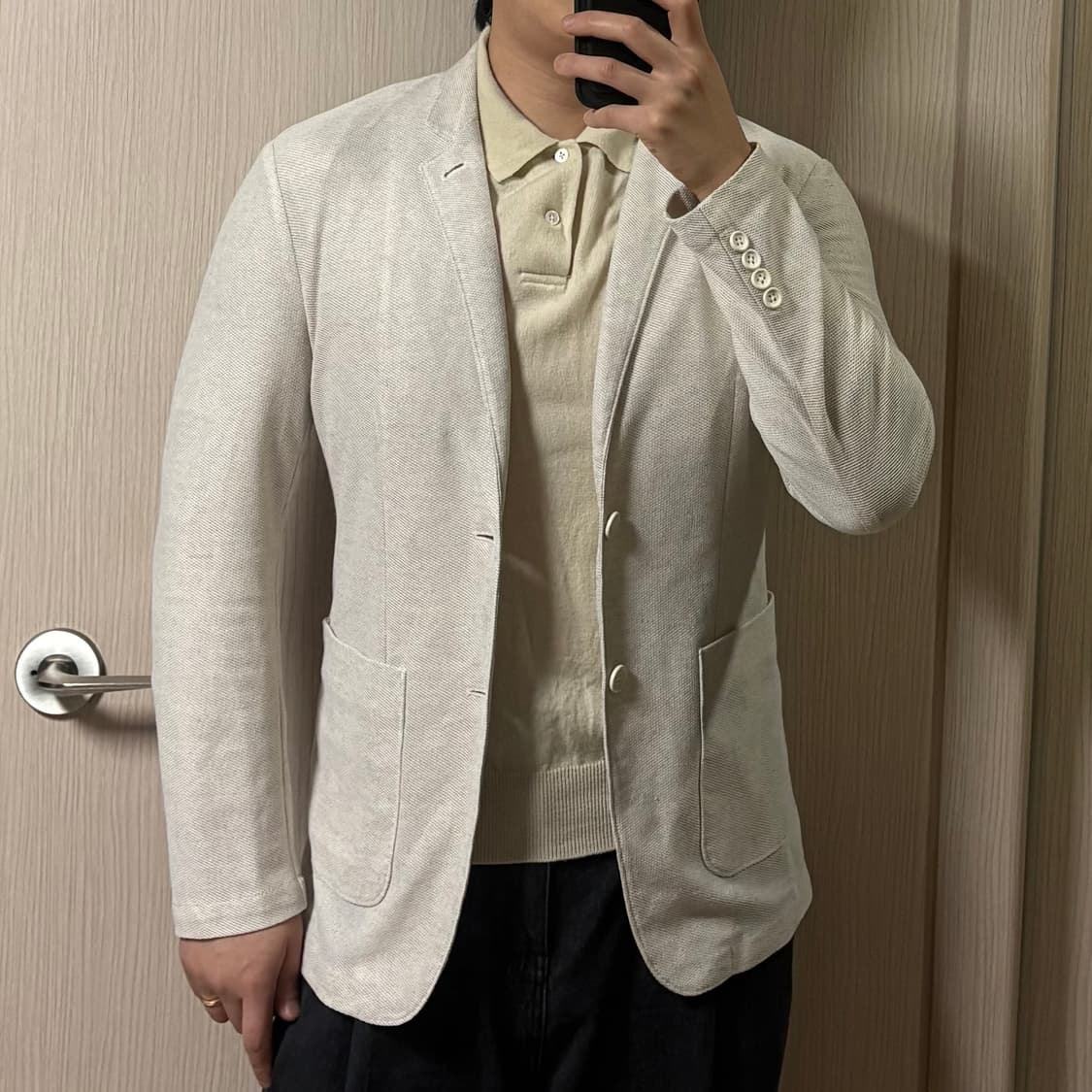 정품 시리즈 에피그램 베이지 린넨 블레이저 자켓 상품이미지1