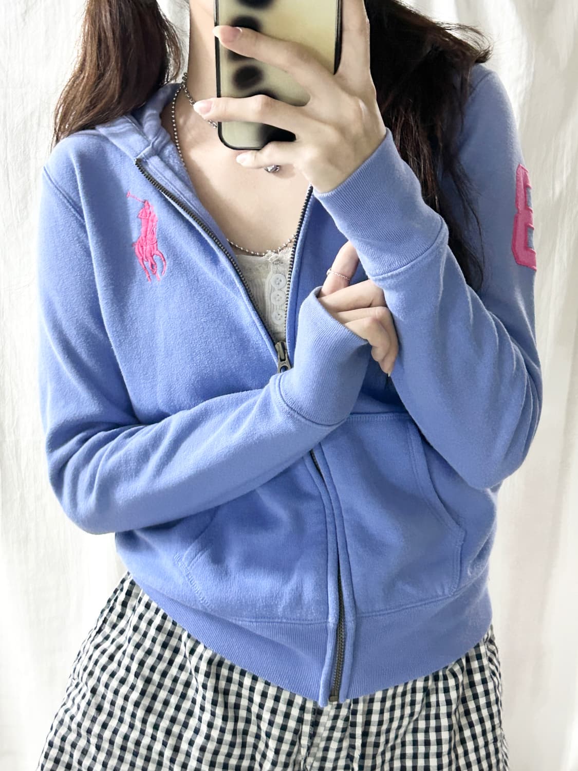 폴로 핑크포니 소라 후드집업 상품이미지4