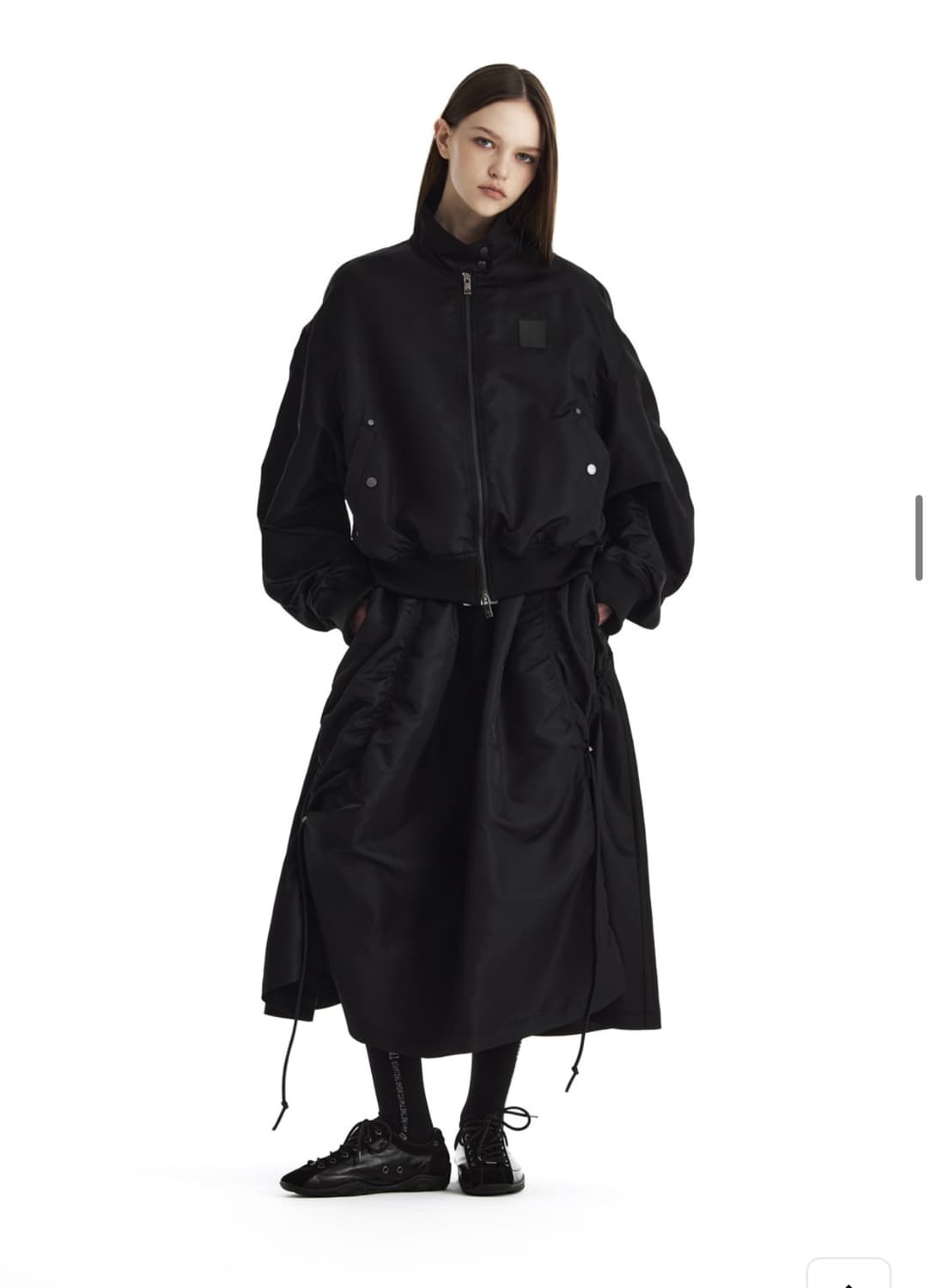 새상품) 트리밍버드 나일론 플레어 셋업 스커트 상품이미지1