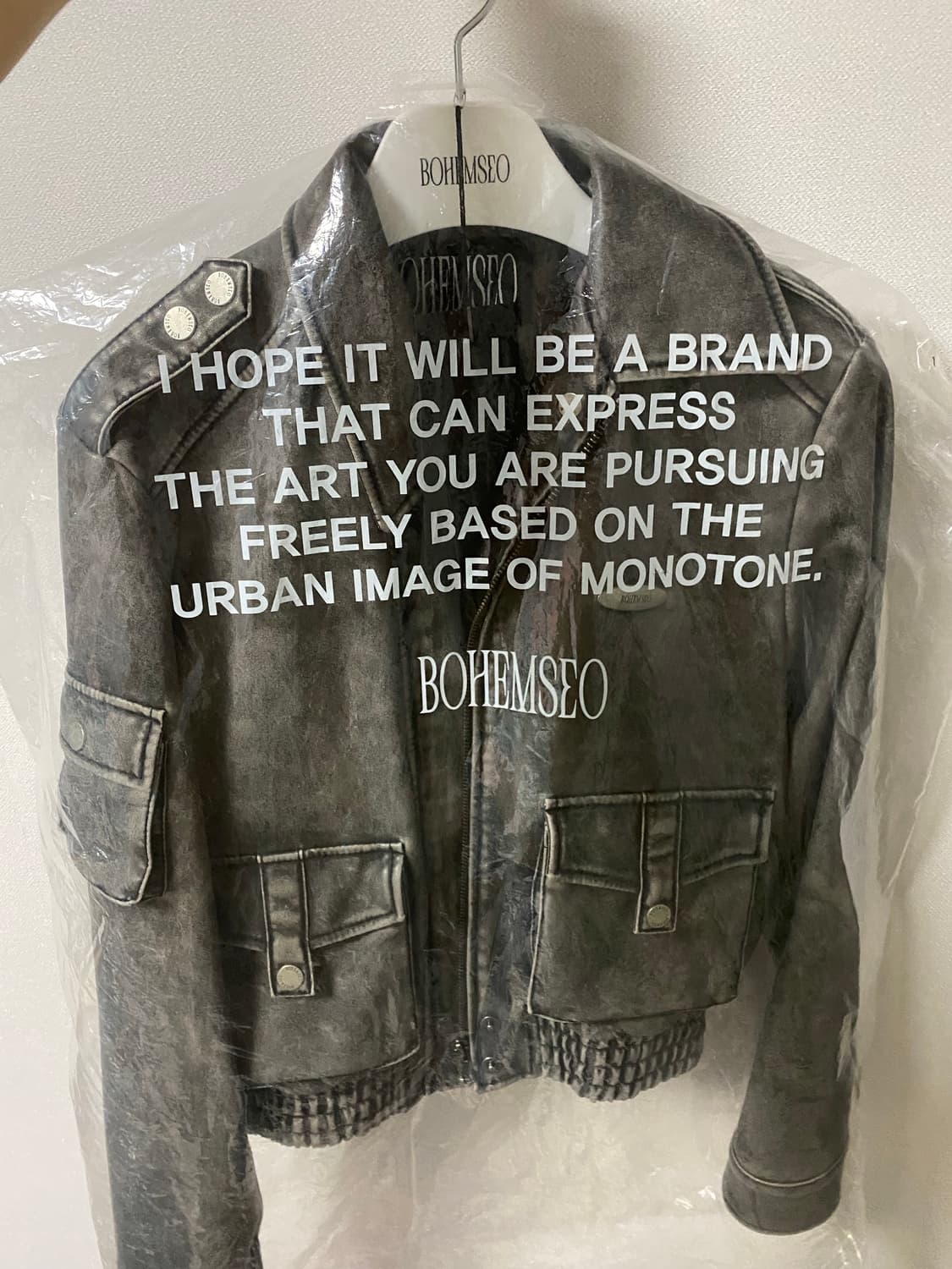 보헤미안 서울 레더 봄버 점퍼 상품이미지3