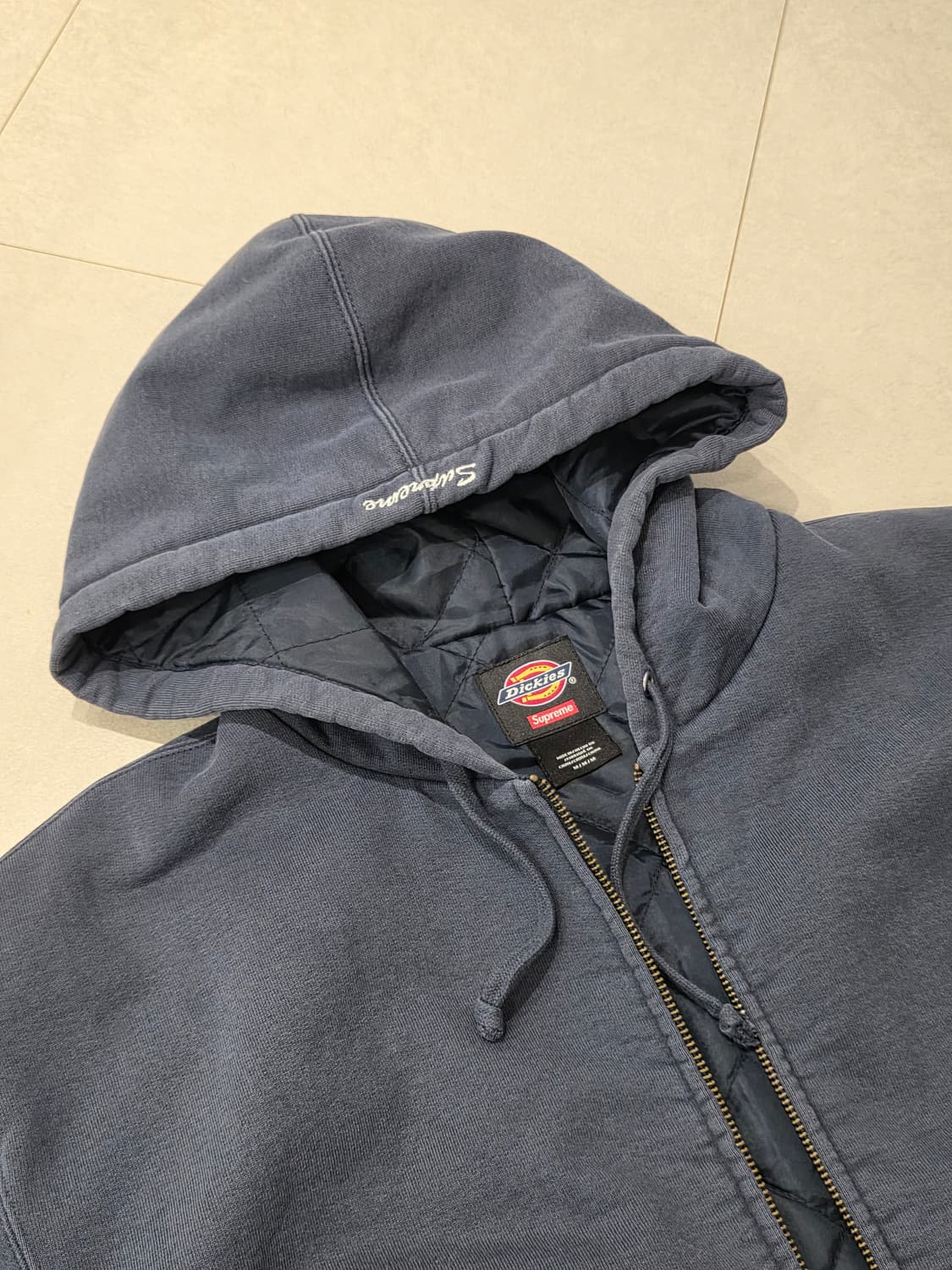 슈프림 x 디키즈 퀼티드 라인드 집업 후드 (M, 100) 상품이미지3