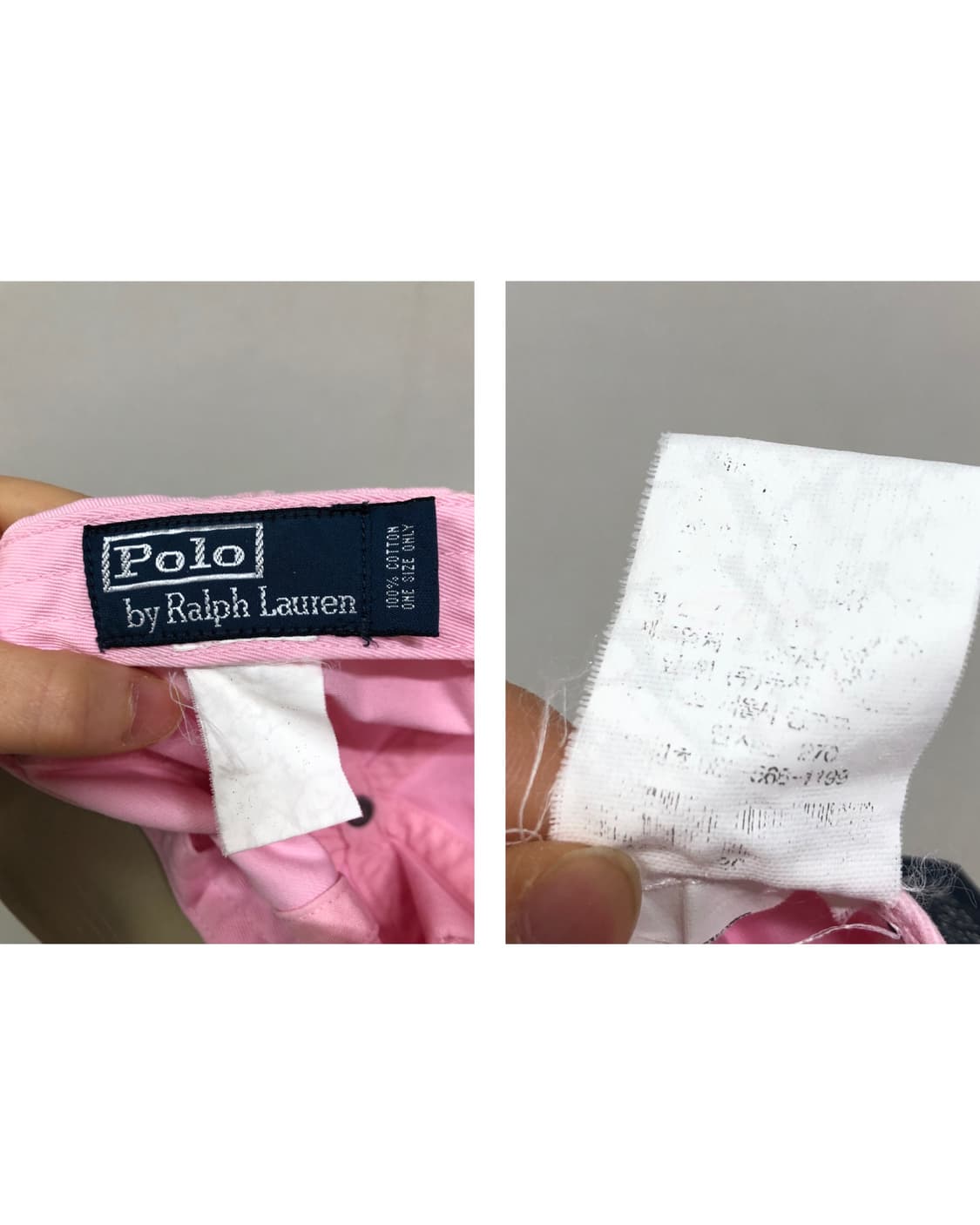 폴로 랄프로렌 가죽스트랩 치노 코튼 볼캡 모자 _ 연핑크 딸기우유 모리걸 상품이미지9