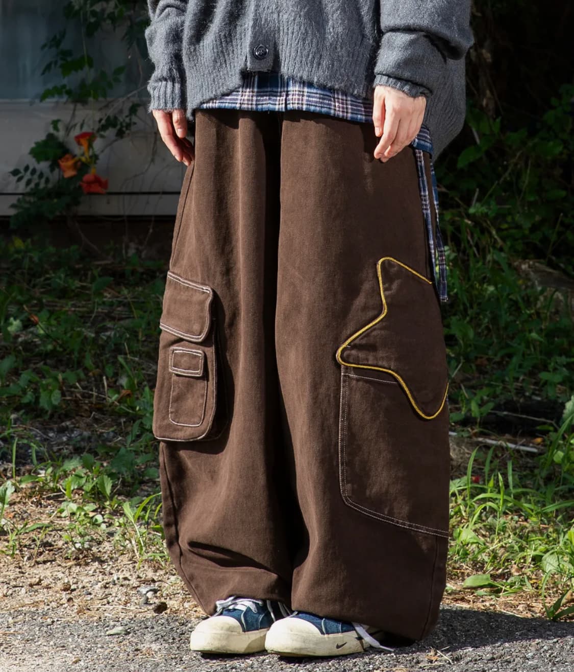 WXP052 아키리호시 카고 벌룬 팬츠 (BROWN) 상품이미지1