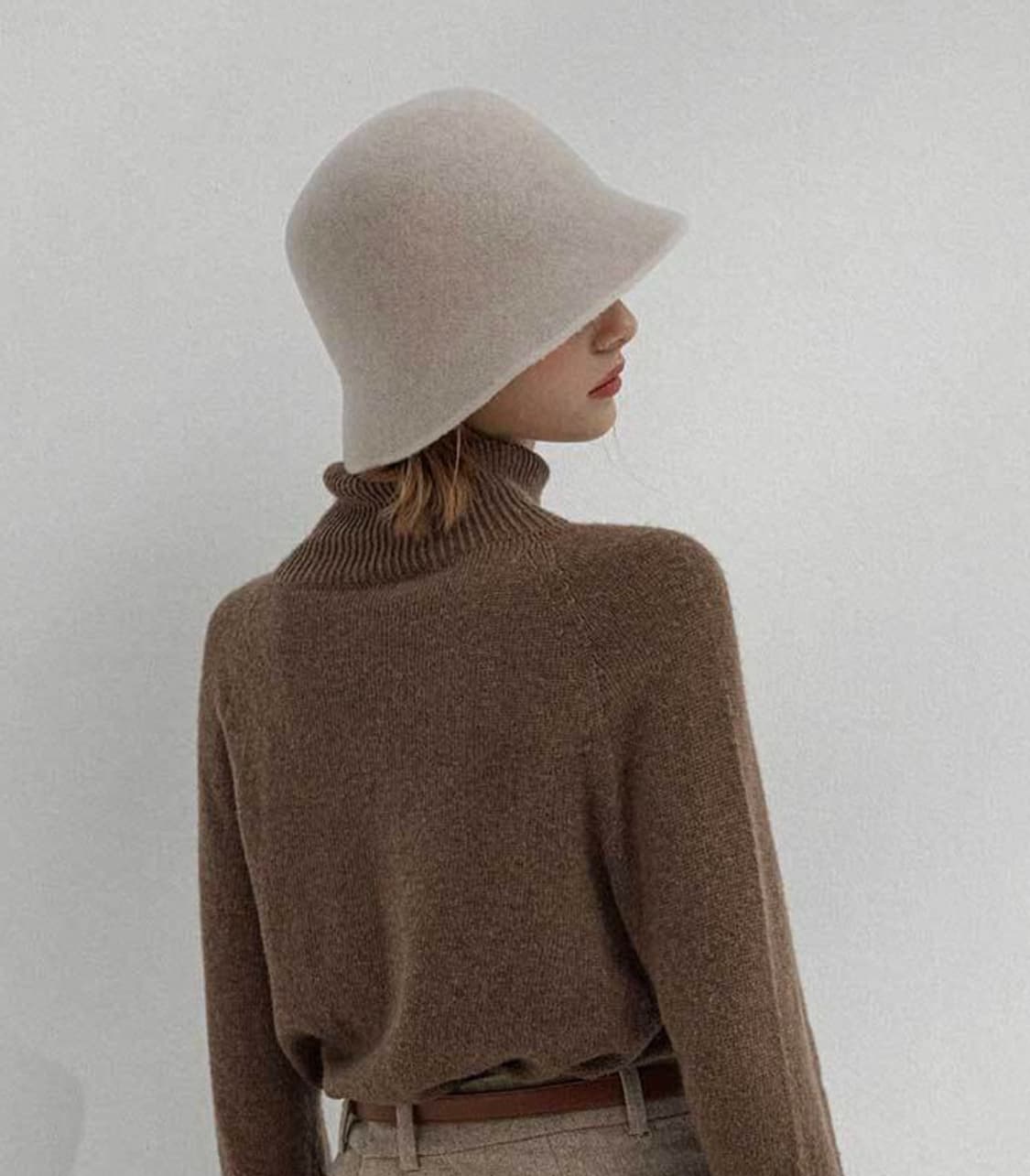 [새제품] 마스케라 울 버킷햇 베이지 상품이미지8