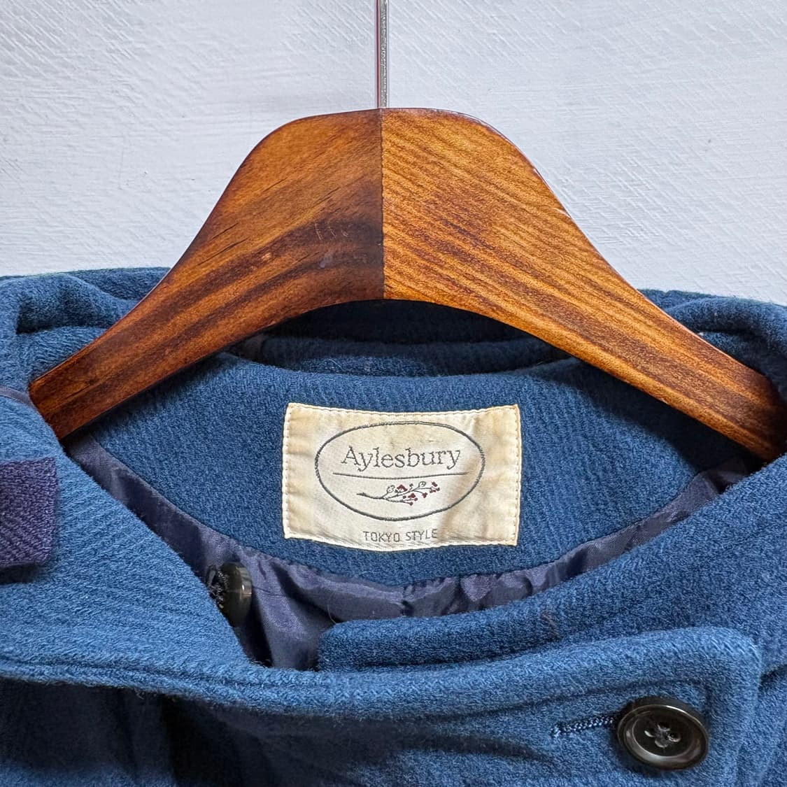 Aylesbury  모리걸 울 청록 더플 롱 후드 코트 JPN 상품이미지4