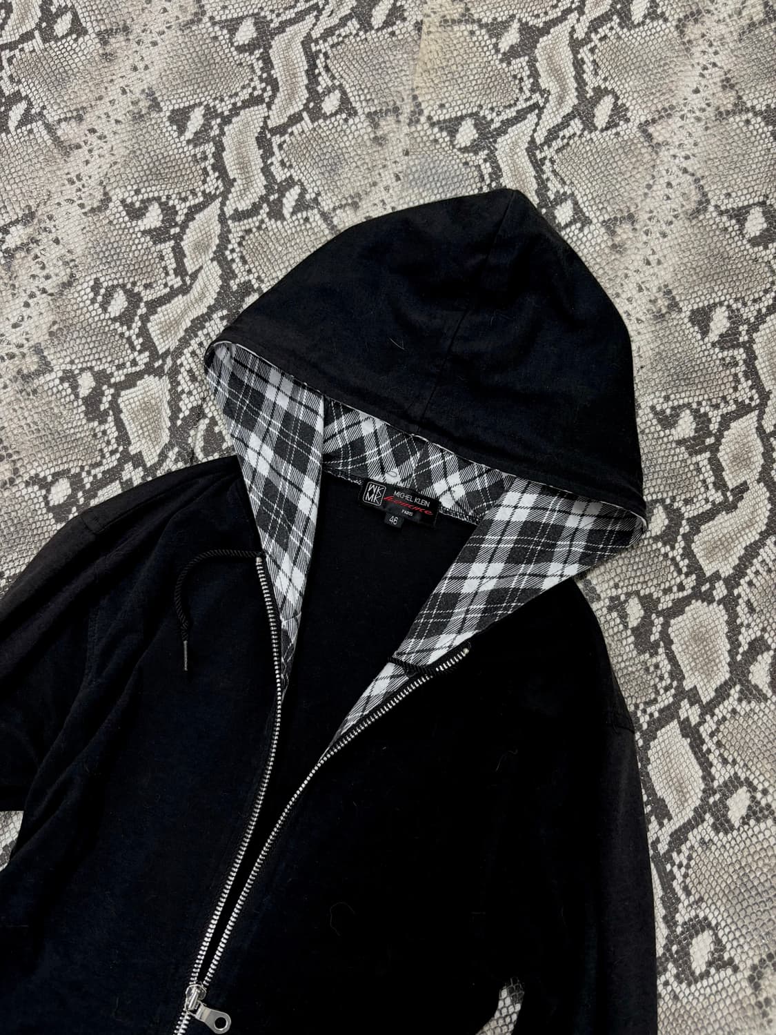 “Michel Klein” Minimal 2-way Check Hoode 상품이미지6