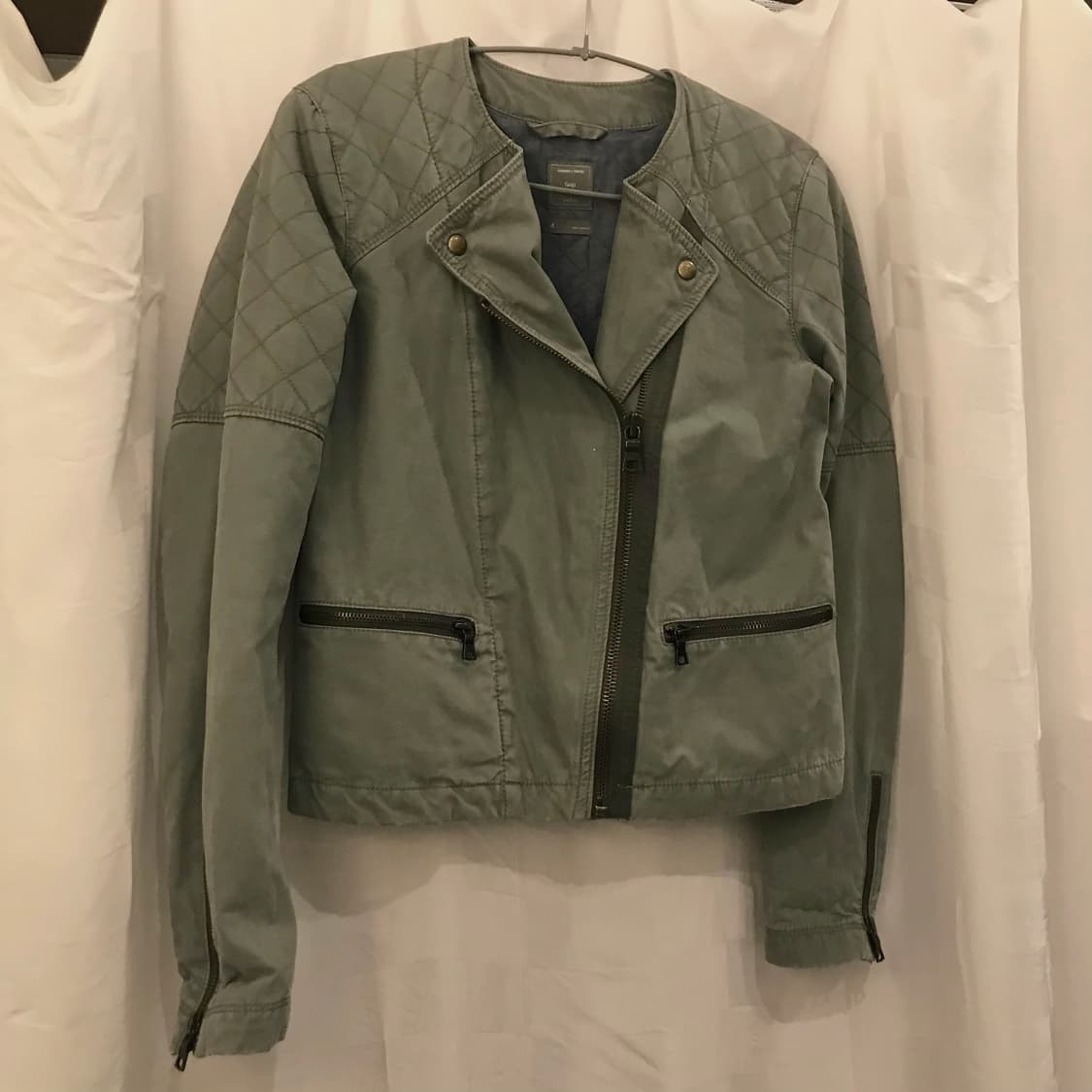 GAP 갭 갸루 고딕 펑크 카키 누빔 자켓 상품이미지4