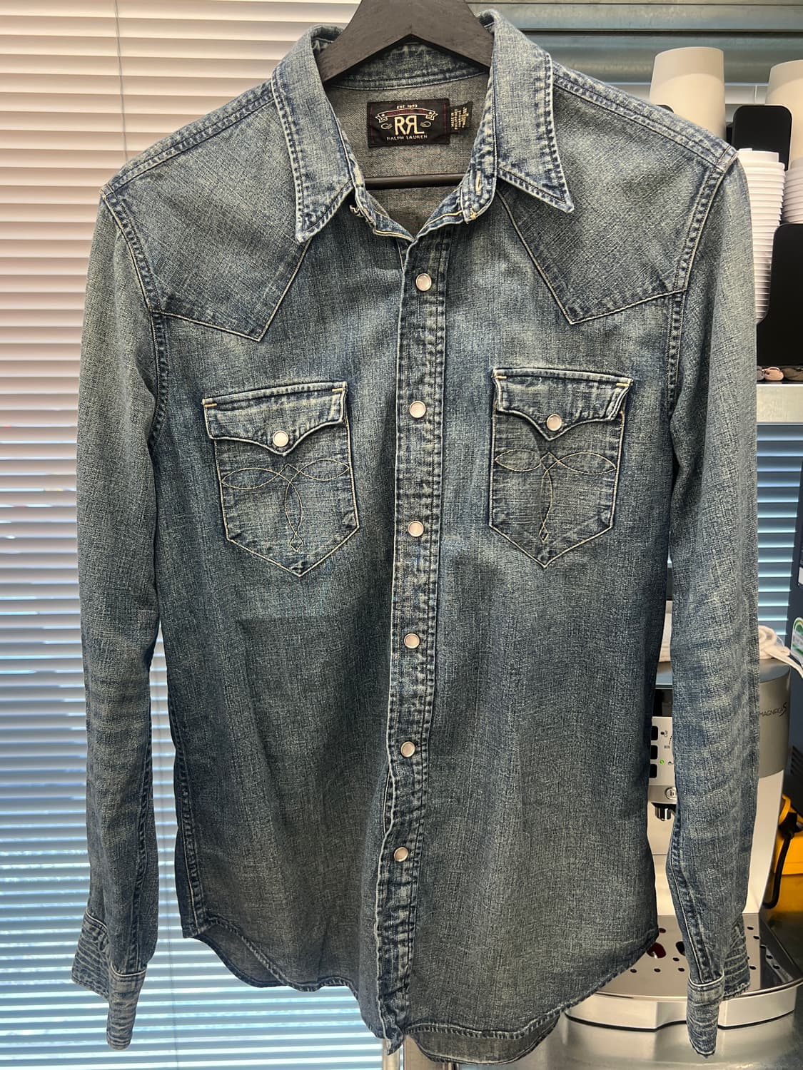 (M) RRL 더블알엘 웨스턴 셔츠 중청 상품이미지1