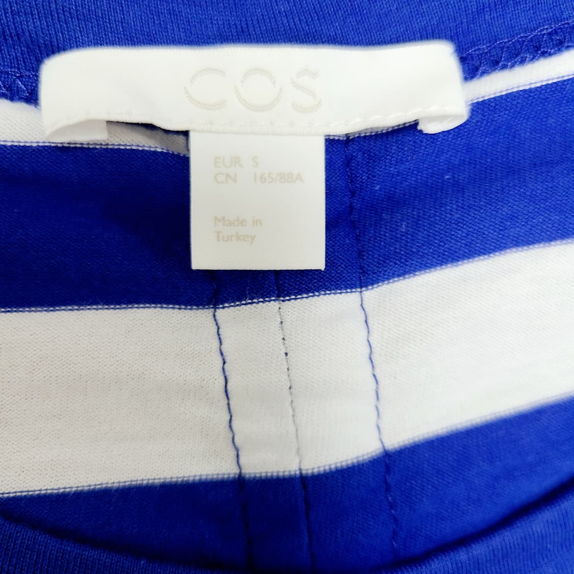 코스 COS 블루 화이트 스트라이프 코튼 맥시 원피스 (S사이즈) 상품이미지6