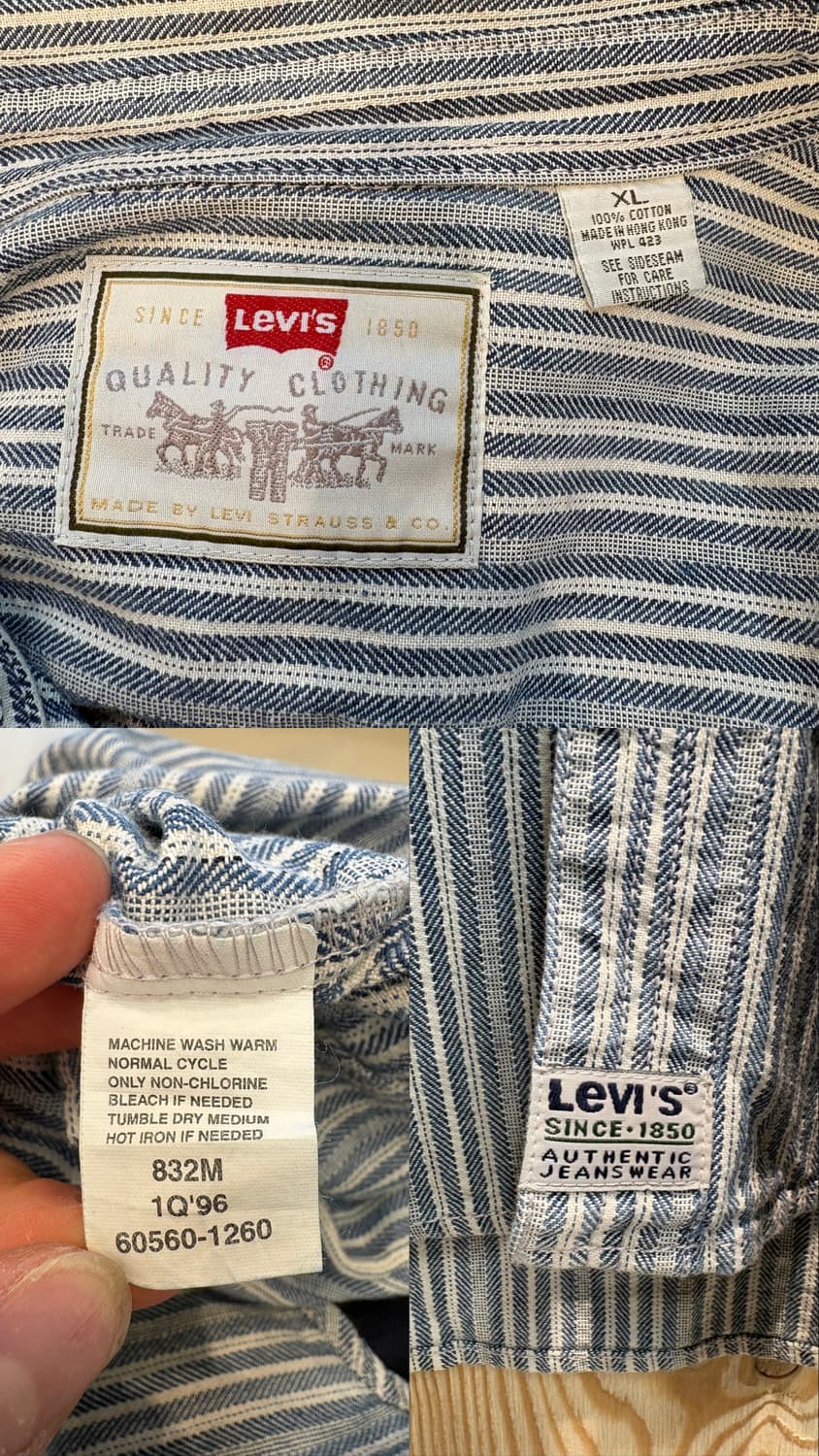 00s 리바이스 스트라이프 듀얼포켓 셔츠 상품이미지10