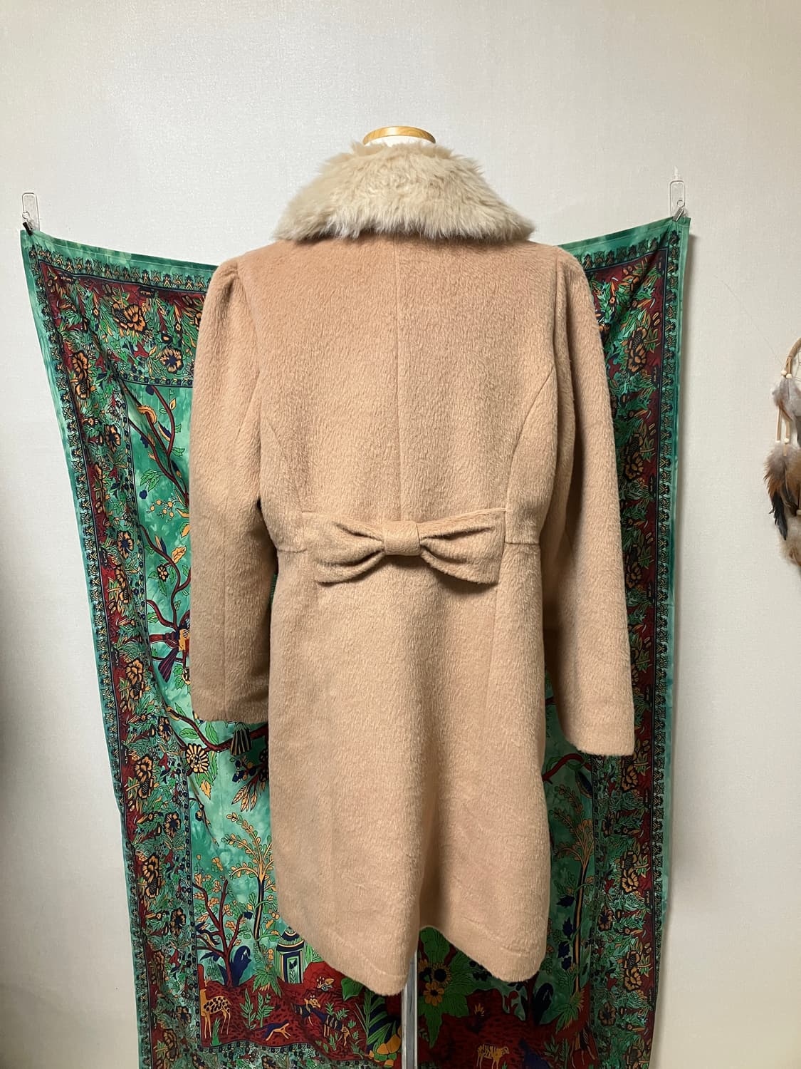 일본 빈티지 페어리 달천깔 오네라떼히메갸루 키치 핀터깔 리본 퍼 코트 상품이미지2