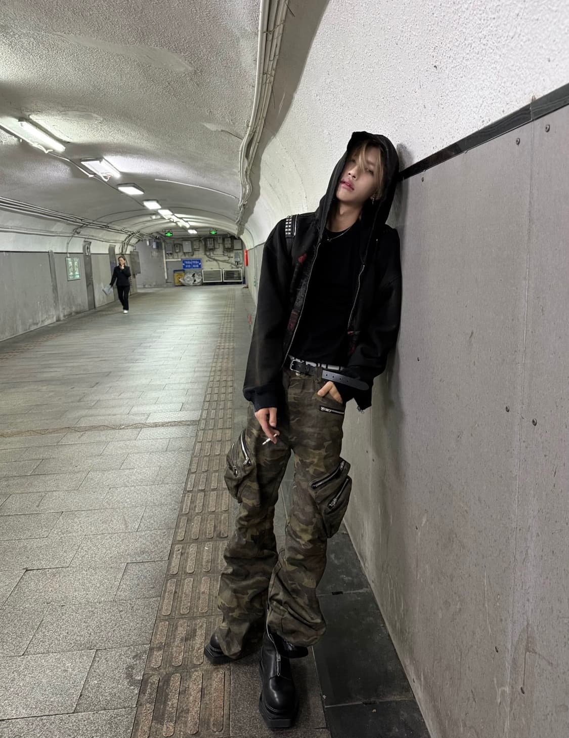 Tech Camo Wide Cargo Pants 상품이미지1