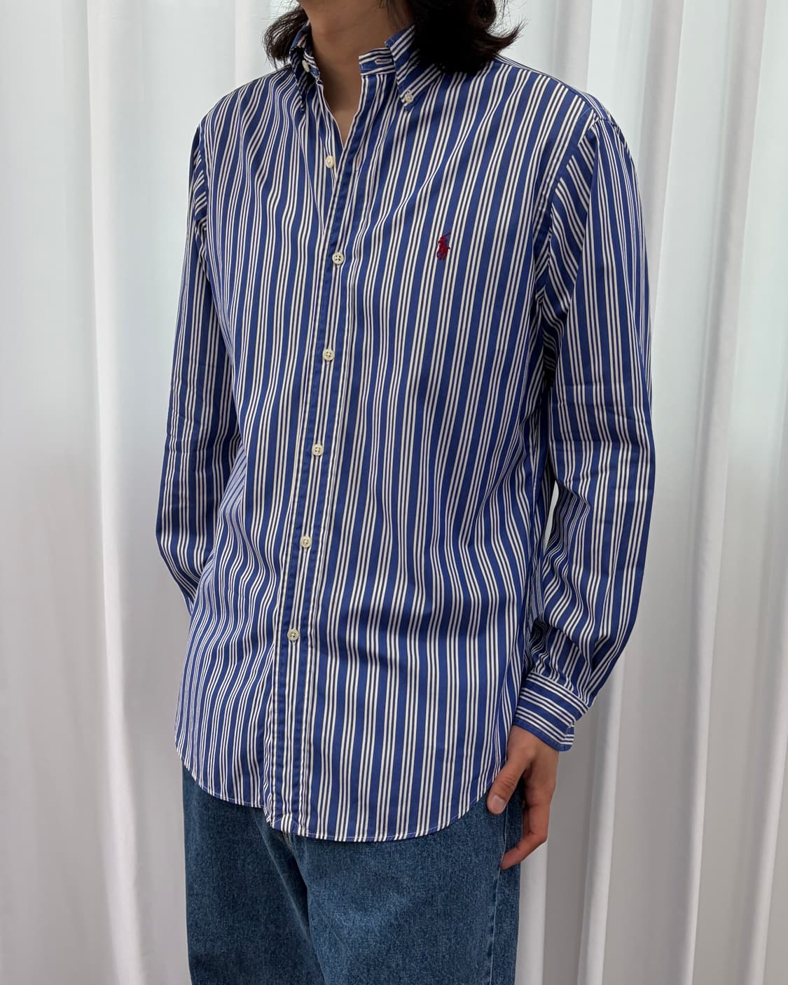 [M]폴로 랄프로렌 클래식핏 스트라이프 셔츠 상품이미지1