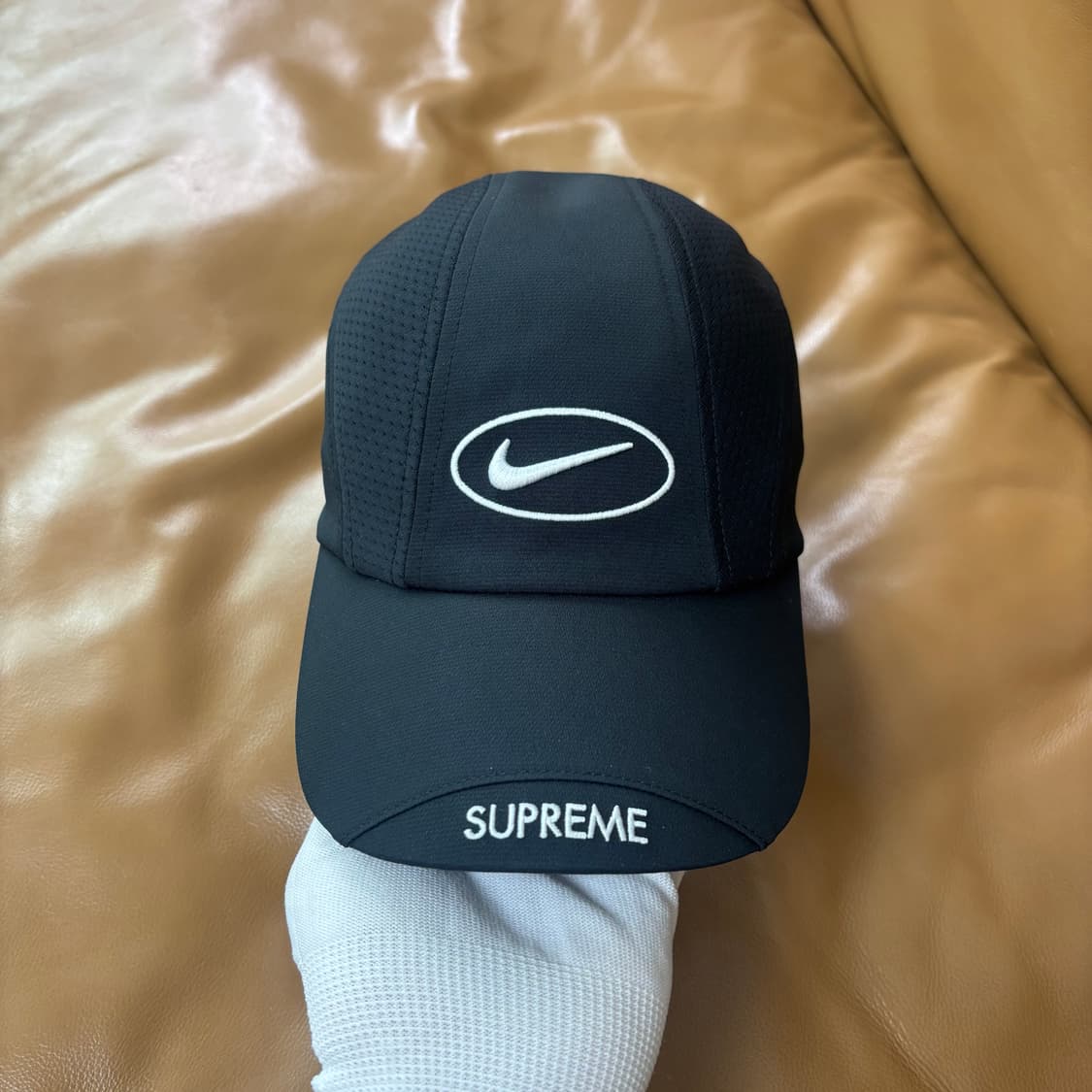 슈프림 나이키 러닝햇 캠프캡 모자 25ss 블랙 상품이미지2