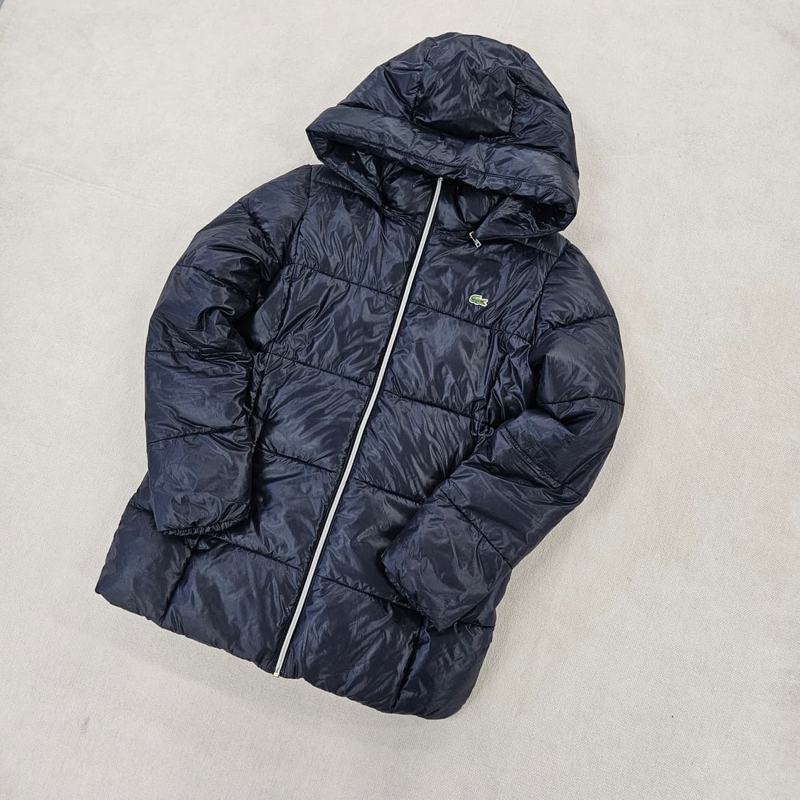 [38] 라코스테 여성 구스다운 네이비 후드 패딩 자켓 0114YH1 상품이미지1