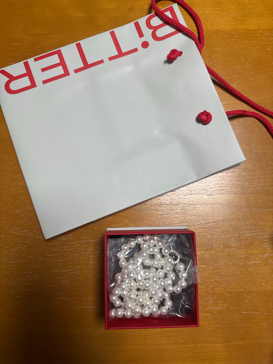 미착용 넘버프로젝트 비터스윗 진주 목걸이 해드투토 상품이미지6