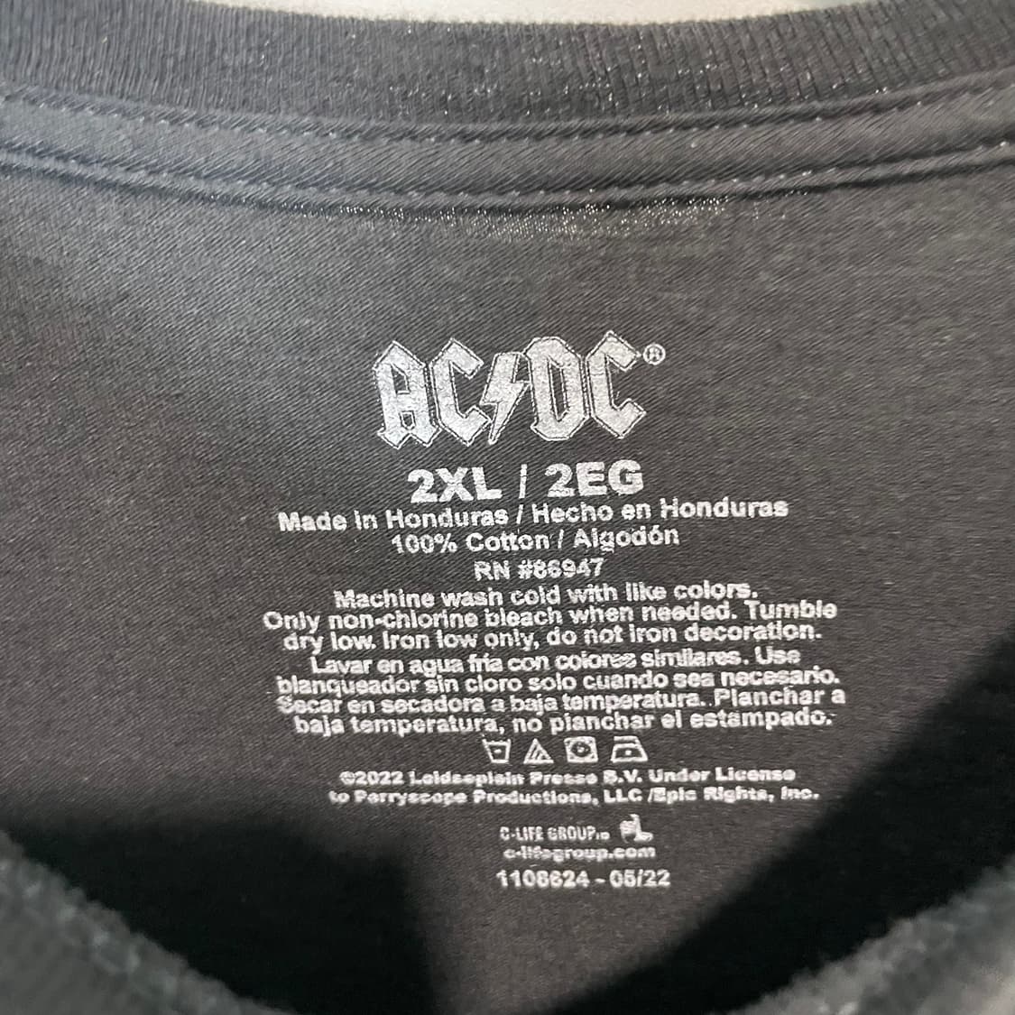AC/DC 아트워크 반팔티셔츠 블랙 상품이미지5
