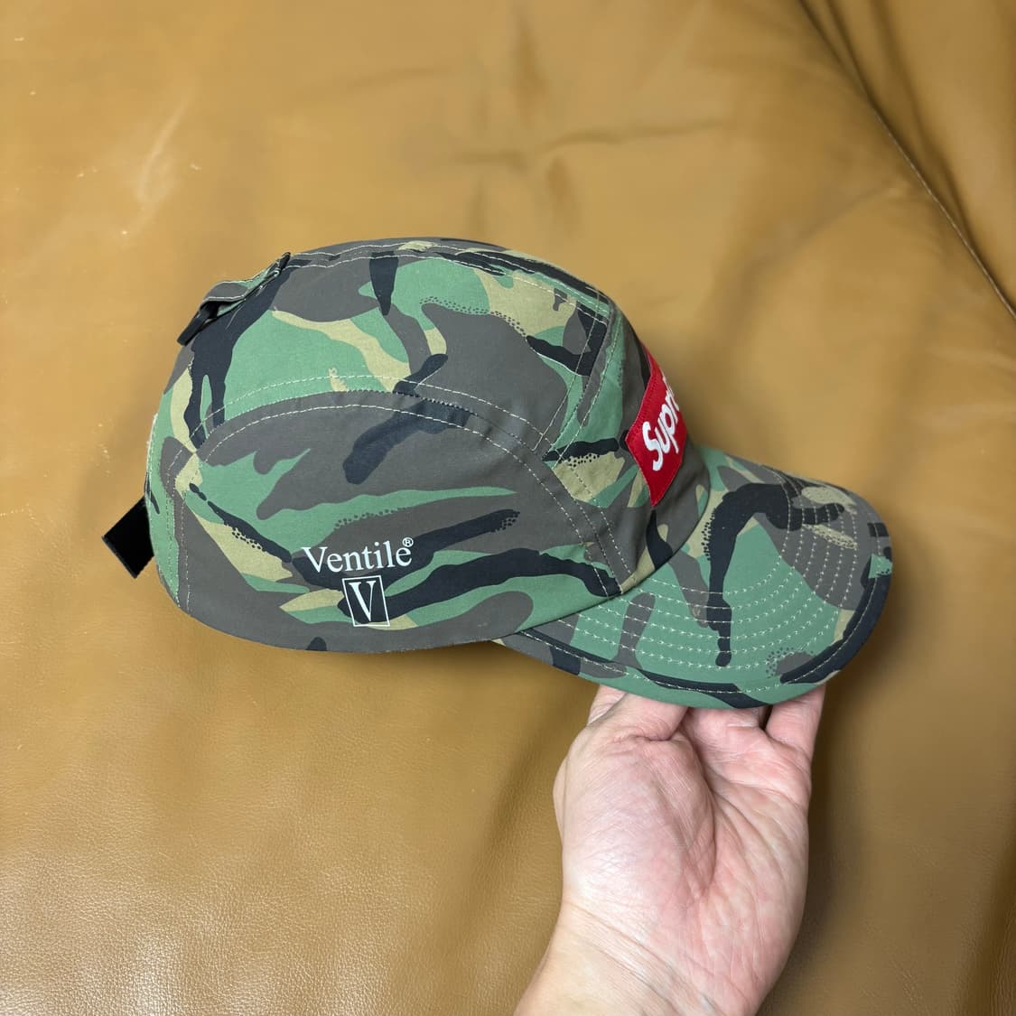 슈프림 캠프캡 모자 박스로고 22fw 벤틸 우드랜드 카모 상품이미지3
