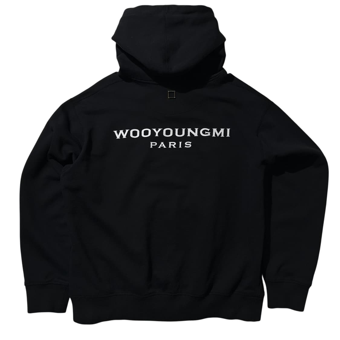 우영미 백로고 후드 블랙 상품이미지1