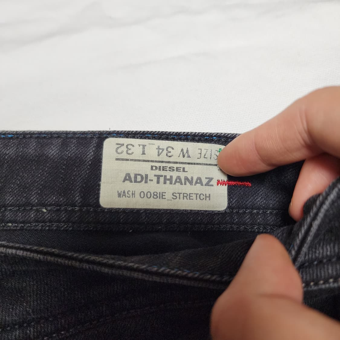 디젤 x 아디다스 흑청 락시크 데님팬츠 상품이미지10