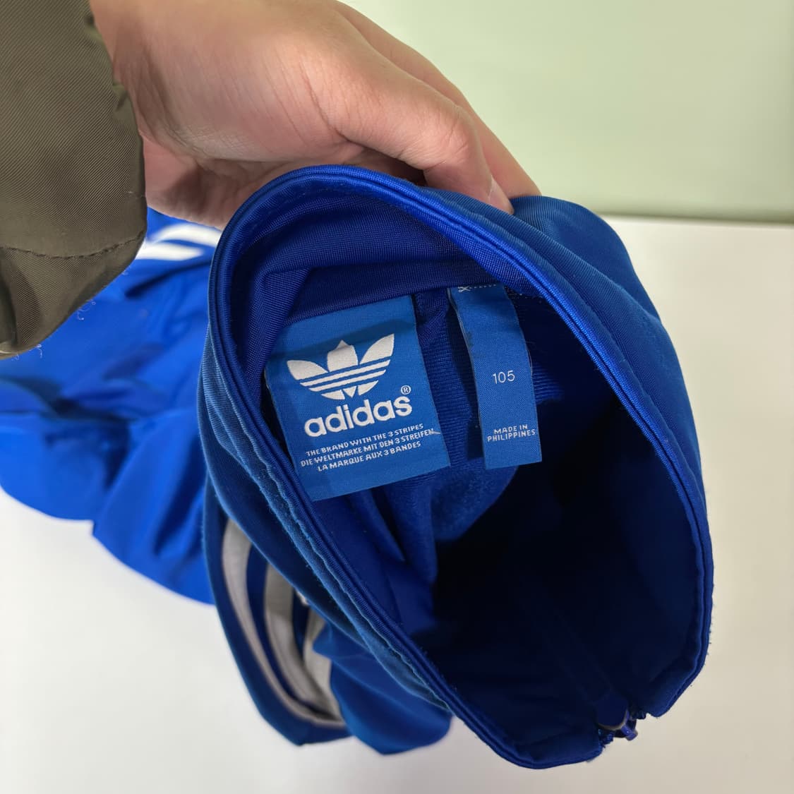 XL 105 아디다스오리지날 블루 파이어버드 트랙탑 집업져지 상품이미지4