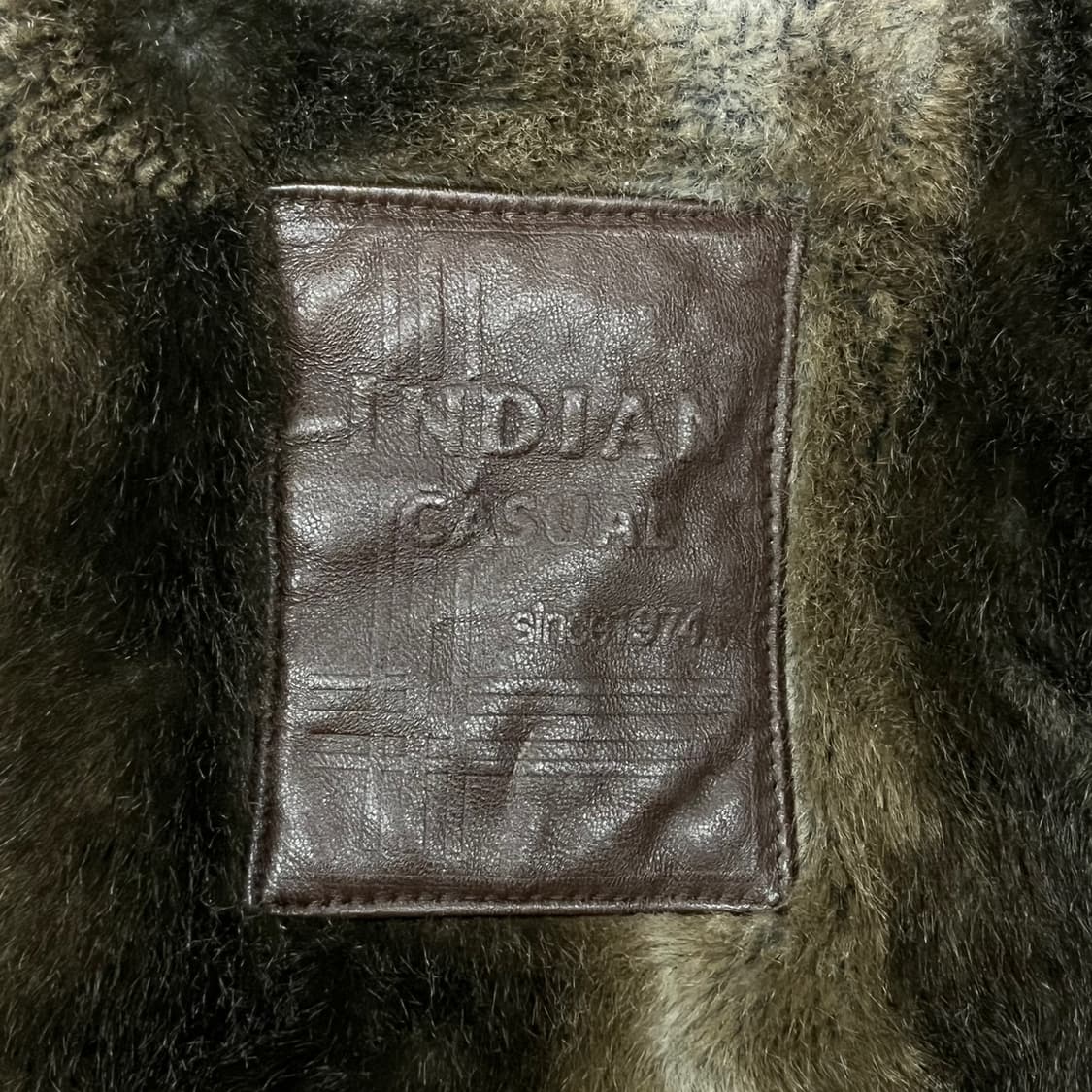 [정품/105] 인디안 가죽 무스탕 자켓 브라운 b19 상품이미지7