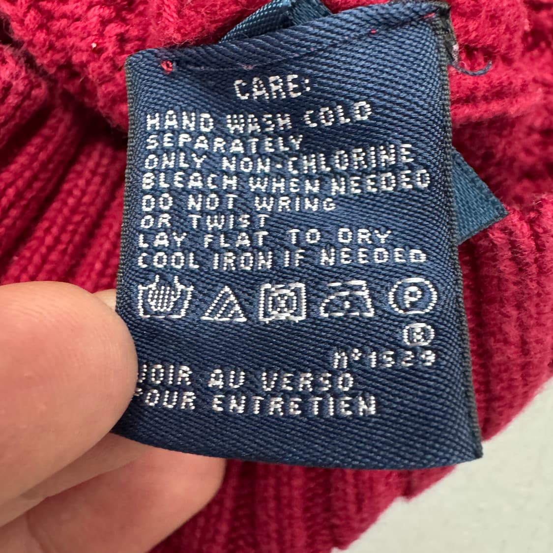 폴로 포니 꽈배기 니트 레드 상품이미지5