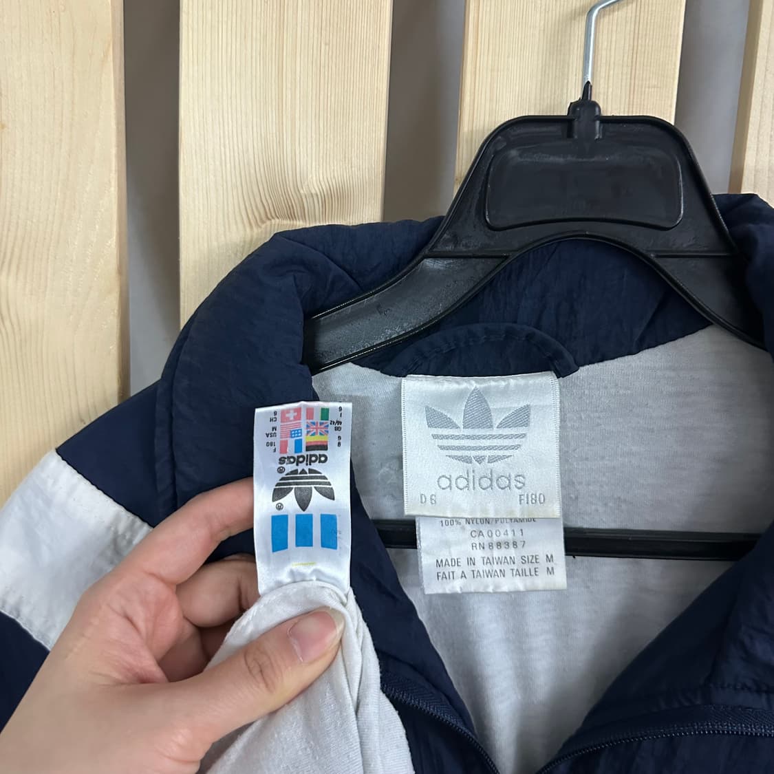 (XL) 아디다스 90s 네이비 바람막이 자켓 상품이미지5
