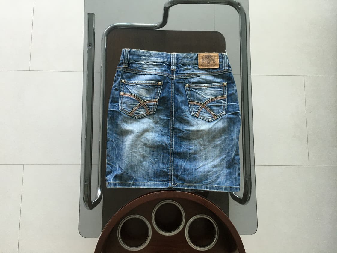 vintage wash stud denim skirt 상품이미지3