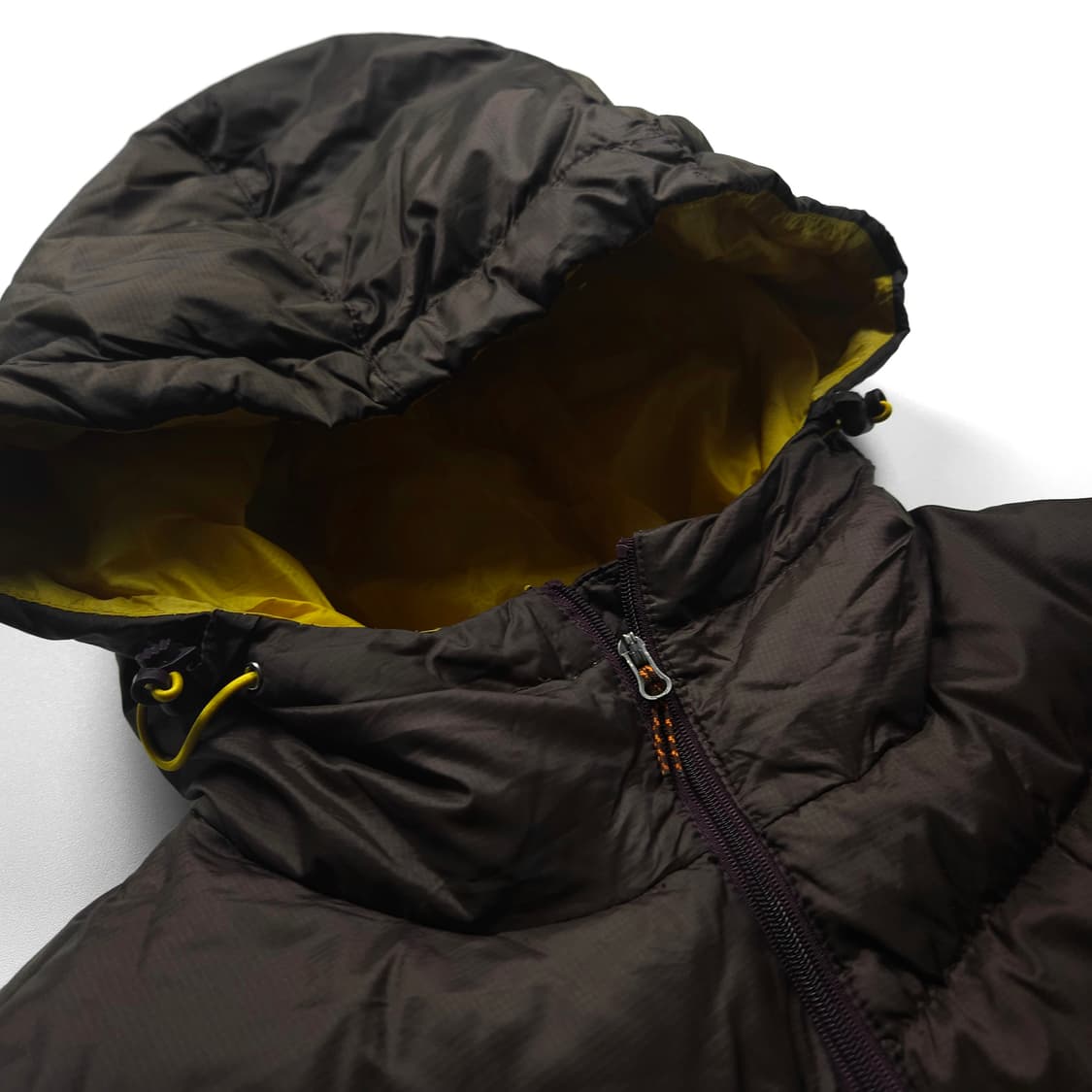 머렐 구스다운 크롭드 후드 경량 패딩 브라운 (L) 상품이미지6