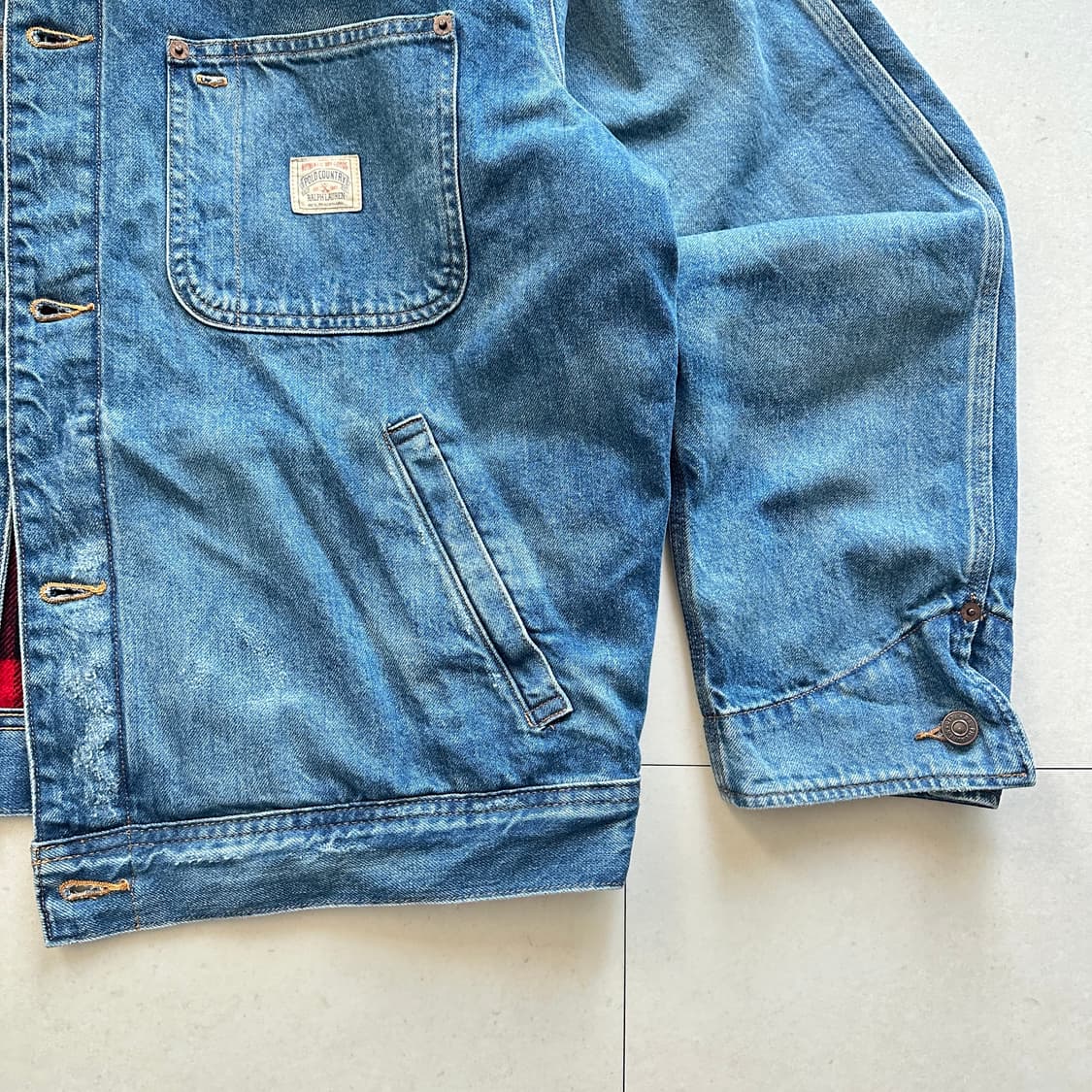 폴로 컨트리 데님 덩가리 트러커 플란넬 안감 QR인증 상품이미지6