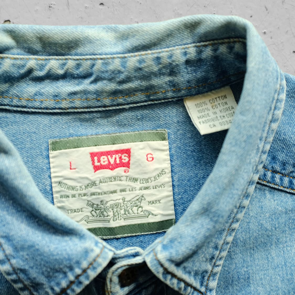 1990’s Levi’s Double Poket Denim Shirt 상품이미지4