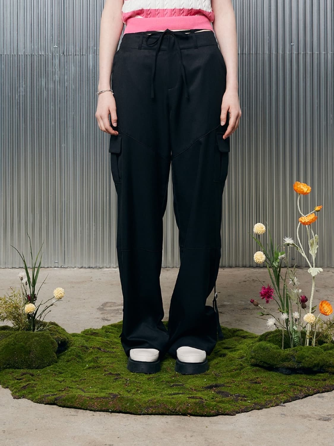 라티젠 블랙 카고 포켓 팬츠 상품이미지1