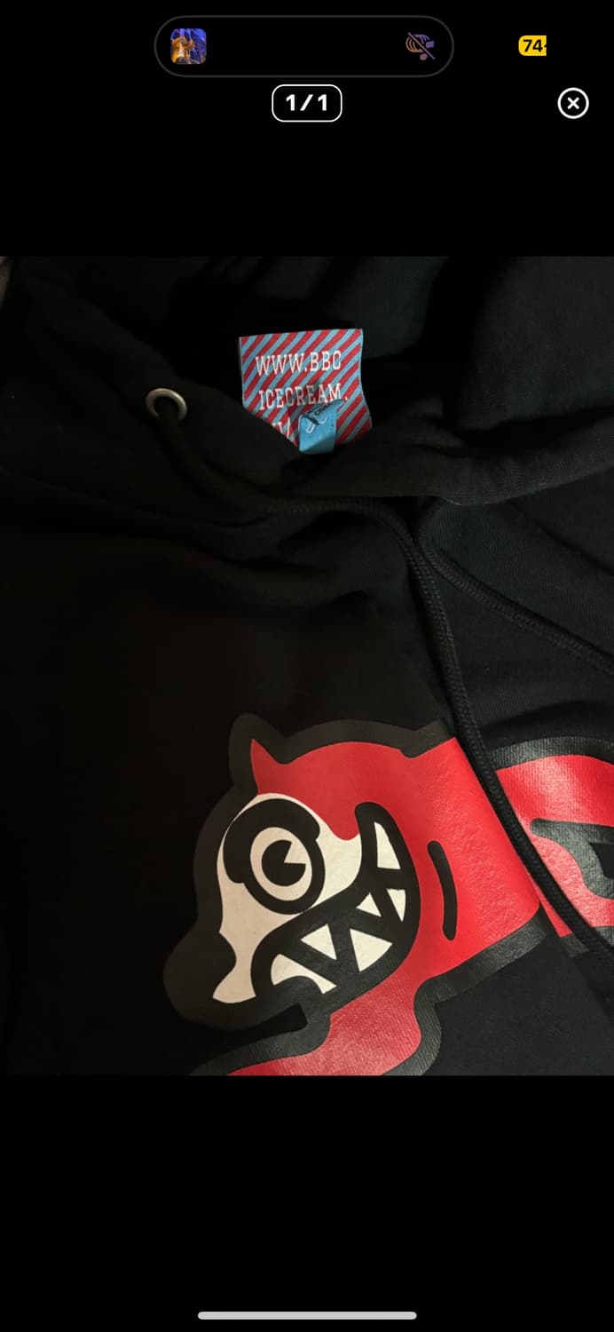 빌리네어보이즈클럽 러닝독 후드티 레드 S 상품이미지1