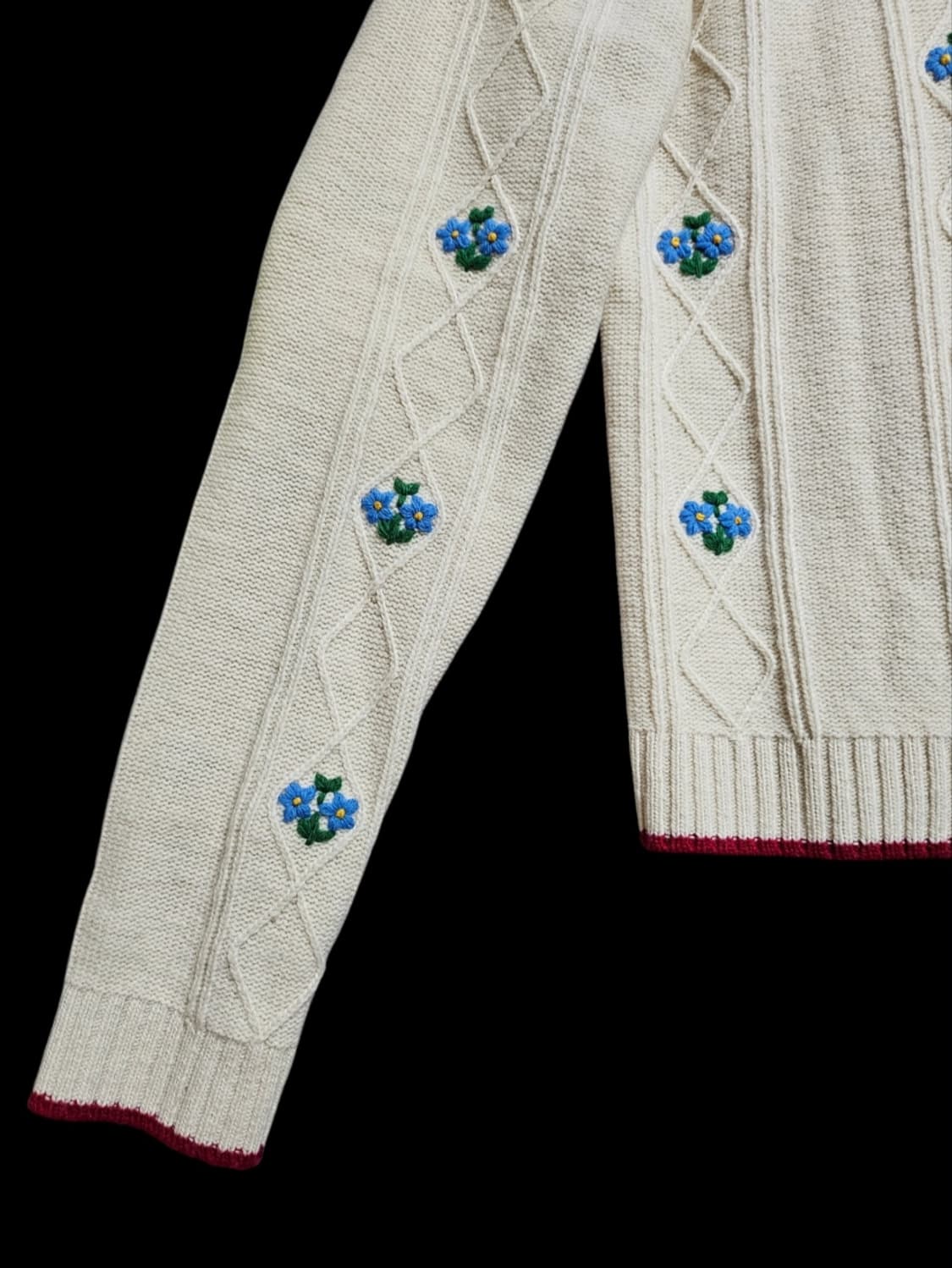 앤유 AND YOU 라일락 플로럴 아이보리 여성가디건 F/27만 상품이미지6