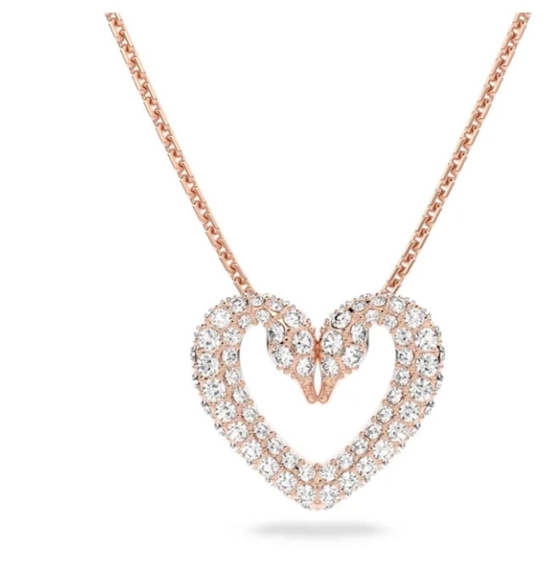 스와로브스키 una 하트 목걸이 로즈골드 상품이미지1