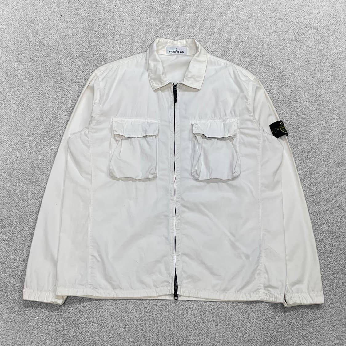 스톤아일랜드 올드 이펙트 오버셔츠 자켓 화이트 상품이미지1