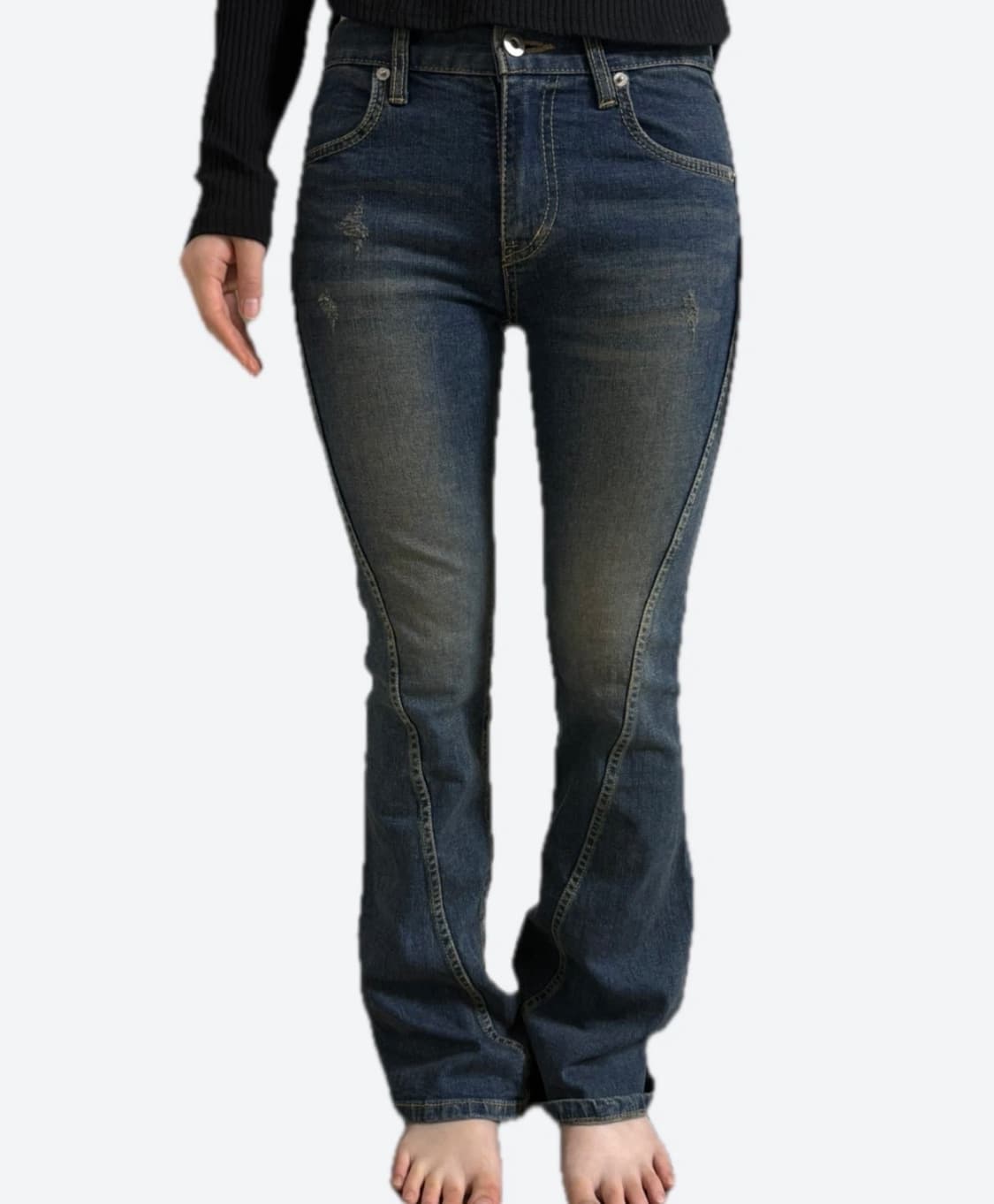 (마른분 추천)로우라이즈 부츠컷 팬츠 상품이미지1